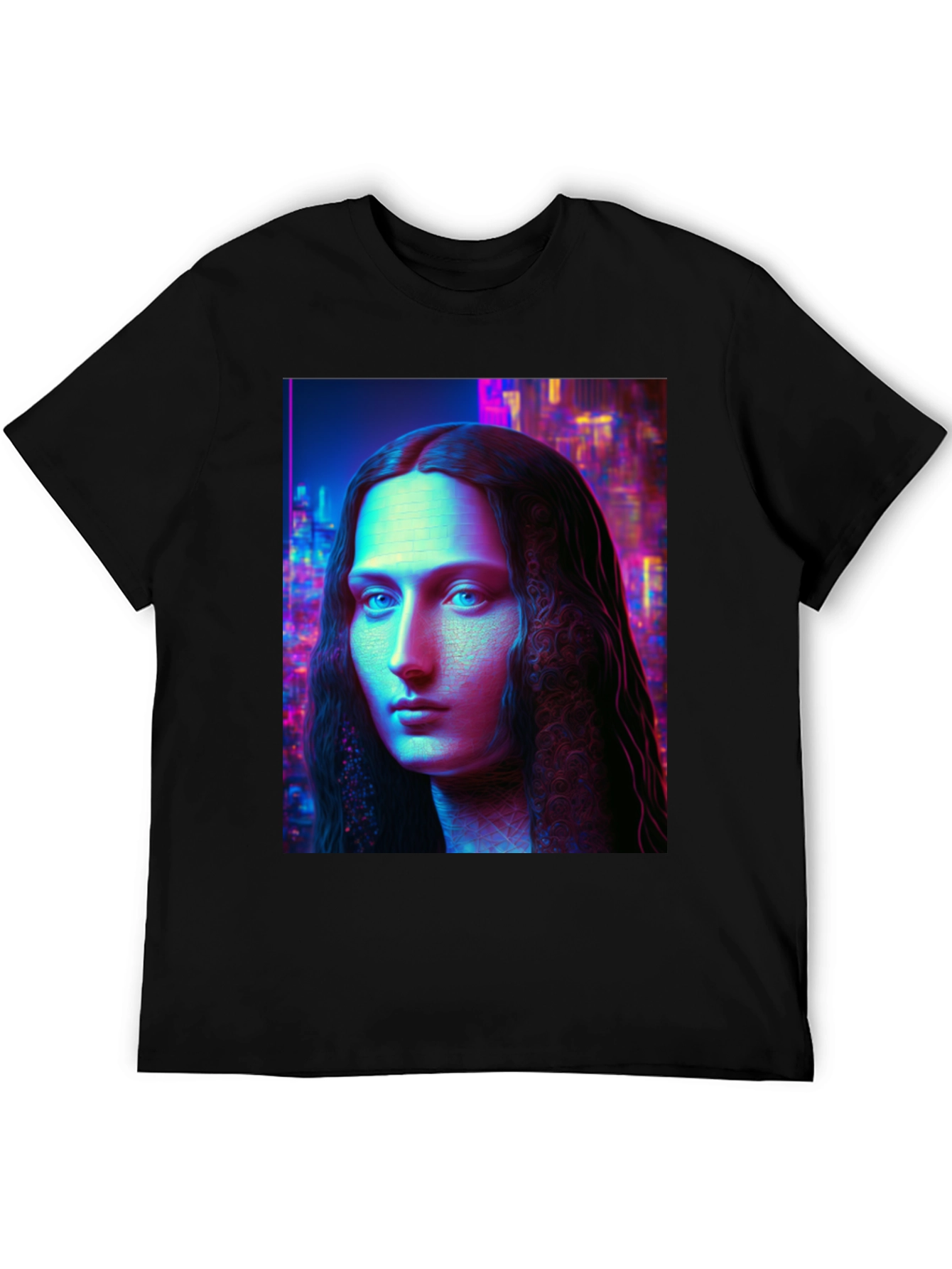 Neon Renaissance T-Shirt: Unique Artistic Tee