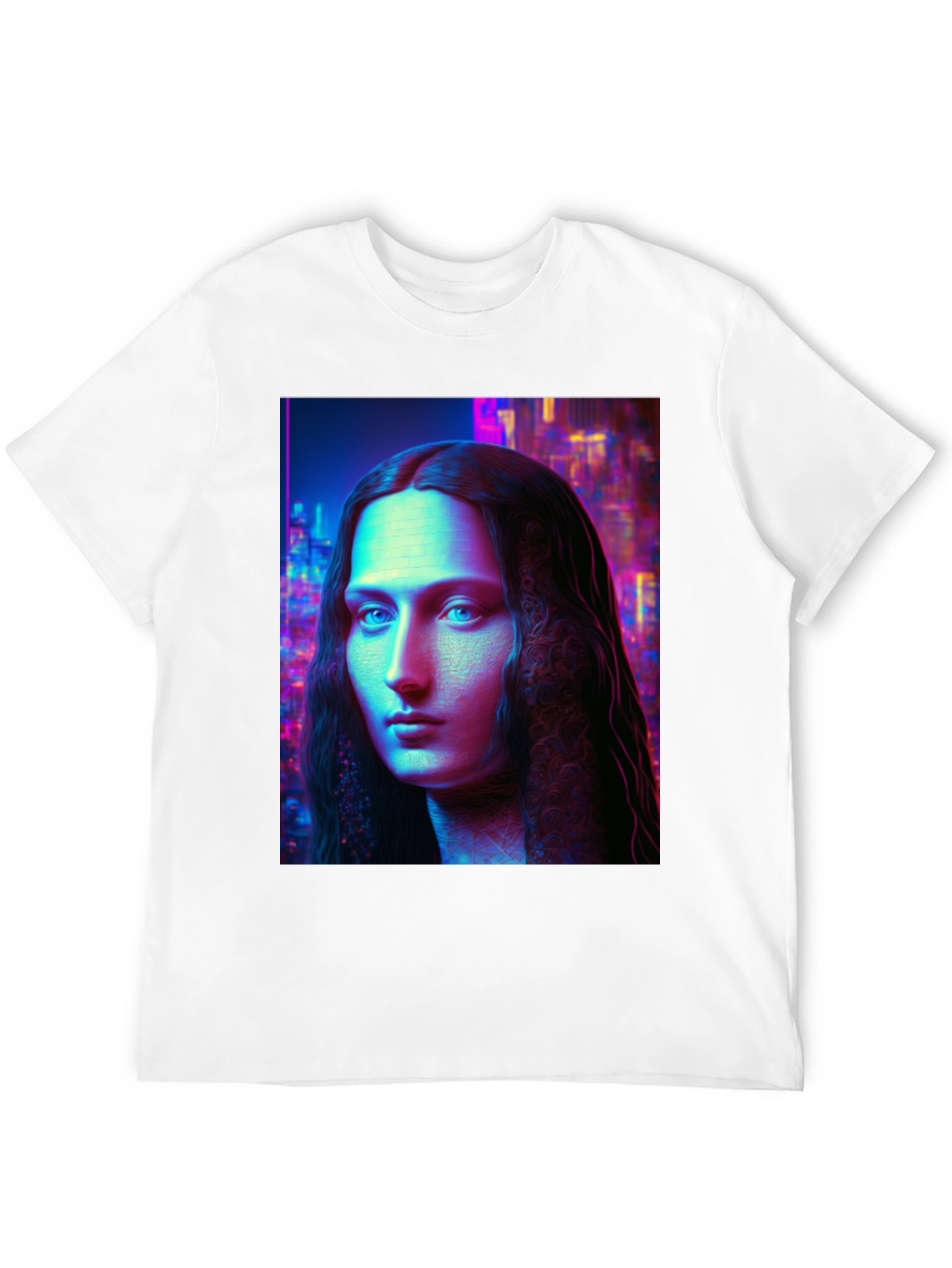 Neon Renaissance T-Shirt: Unique Artistic Tee