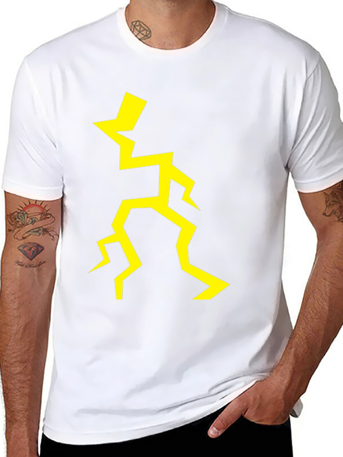 Lightning Bolt Graphic Black T-Shirt
