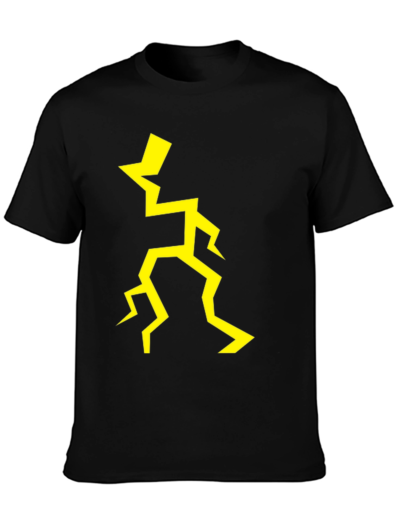 Lightning Bolt Graphic Black T-Shirt