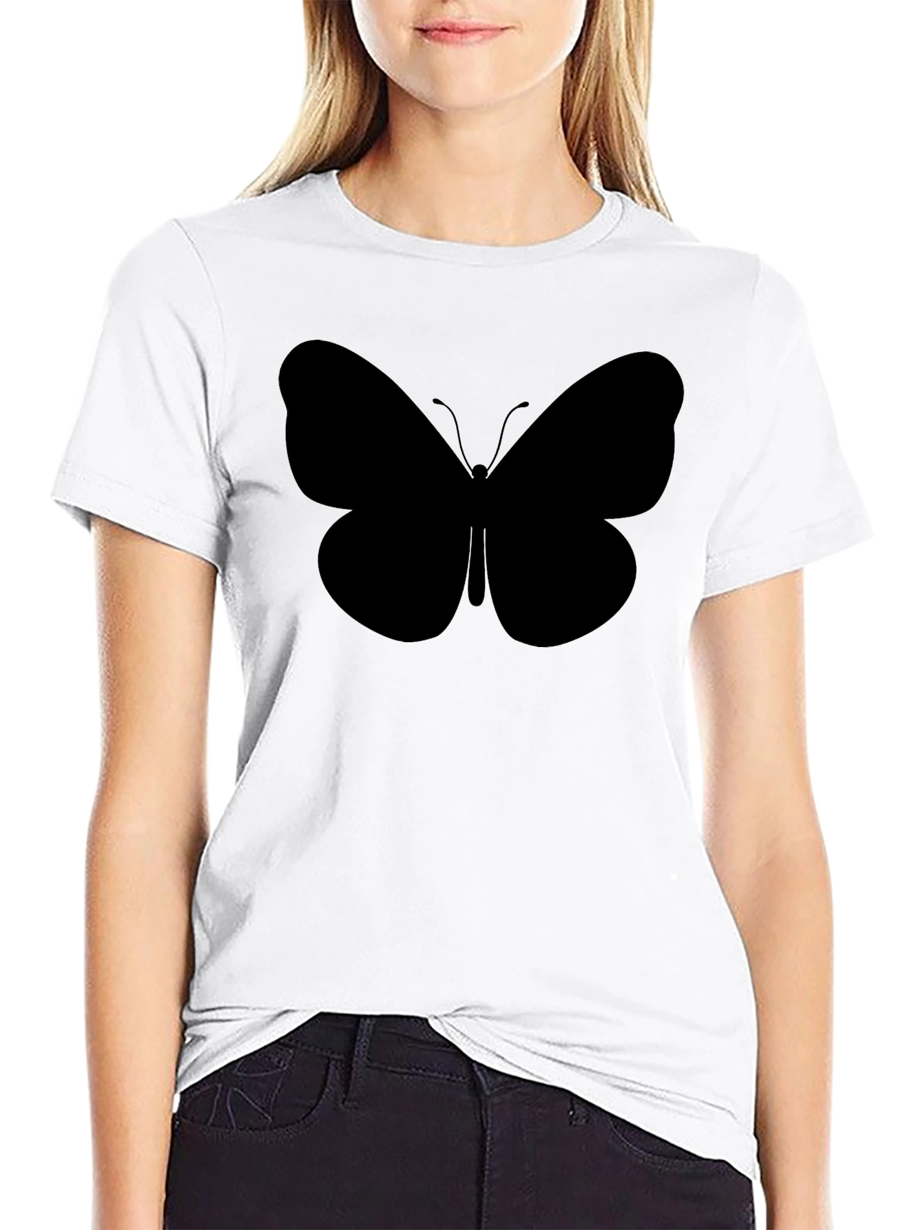 Black Butterfly Graphic Tee - Stylish Mens T-Shirt