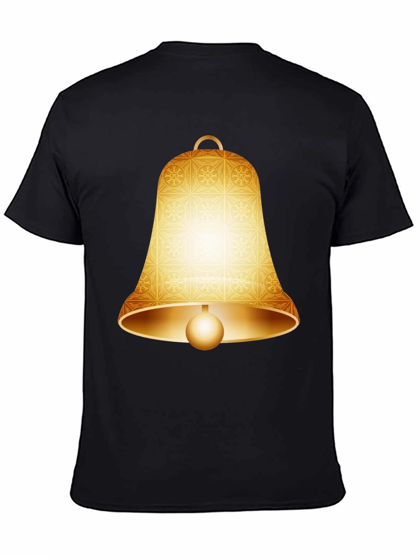 Golden Bell Graphic Tee - Festive & Stylish