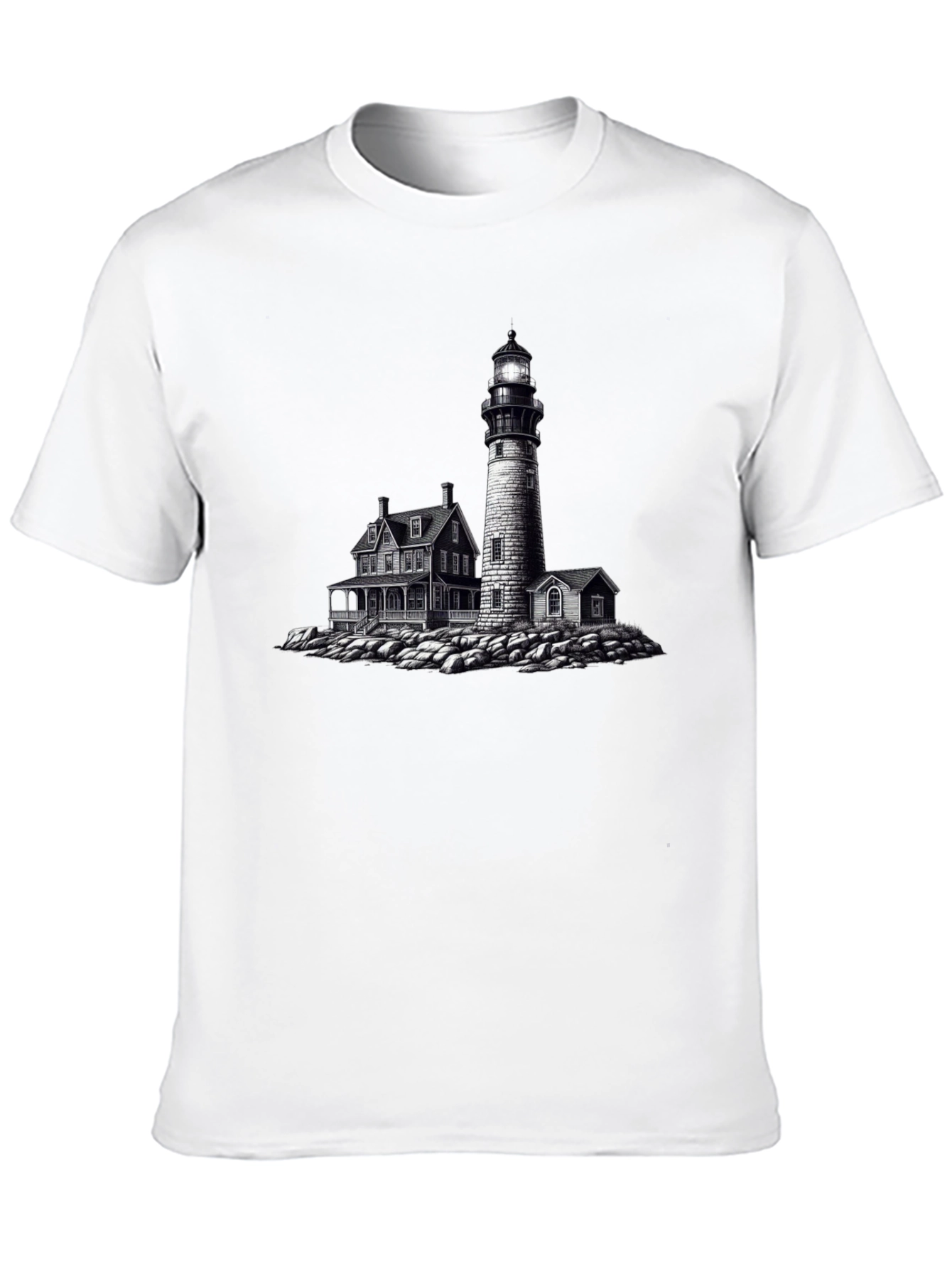 Lighthouse Graphic Tee - Coastal Style