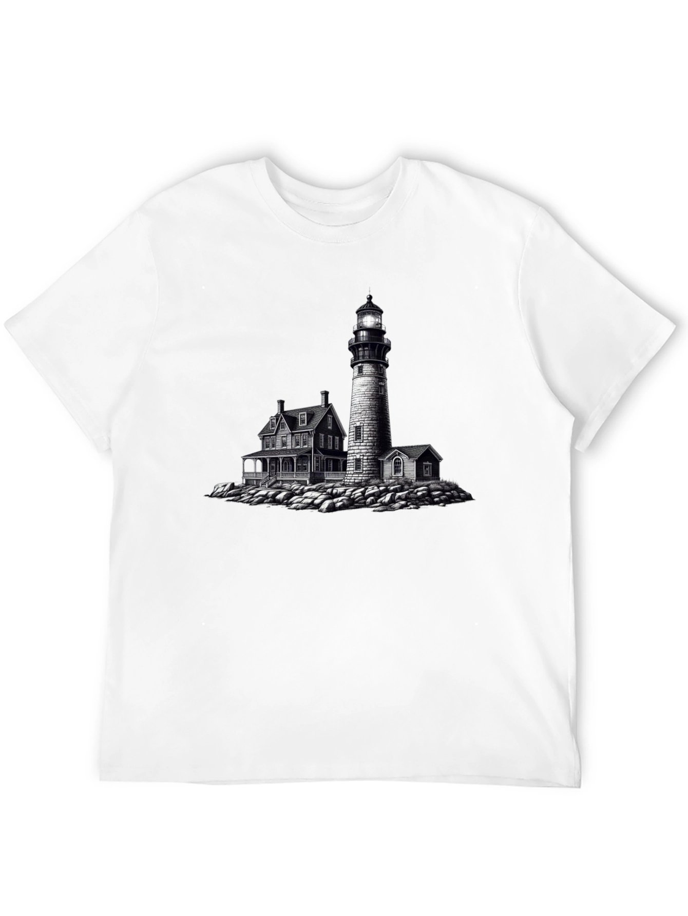 Lighthouse Graphic Tee - Coastal Style