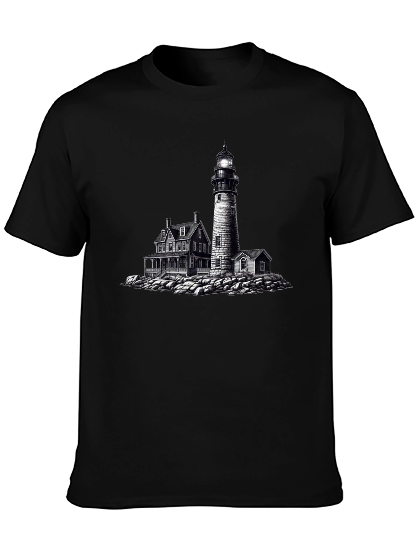 Lighthouse Graphic Tee - Coastal Style