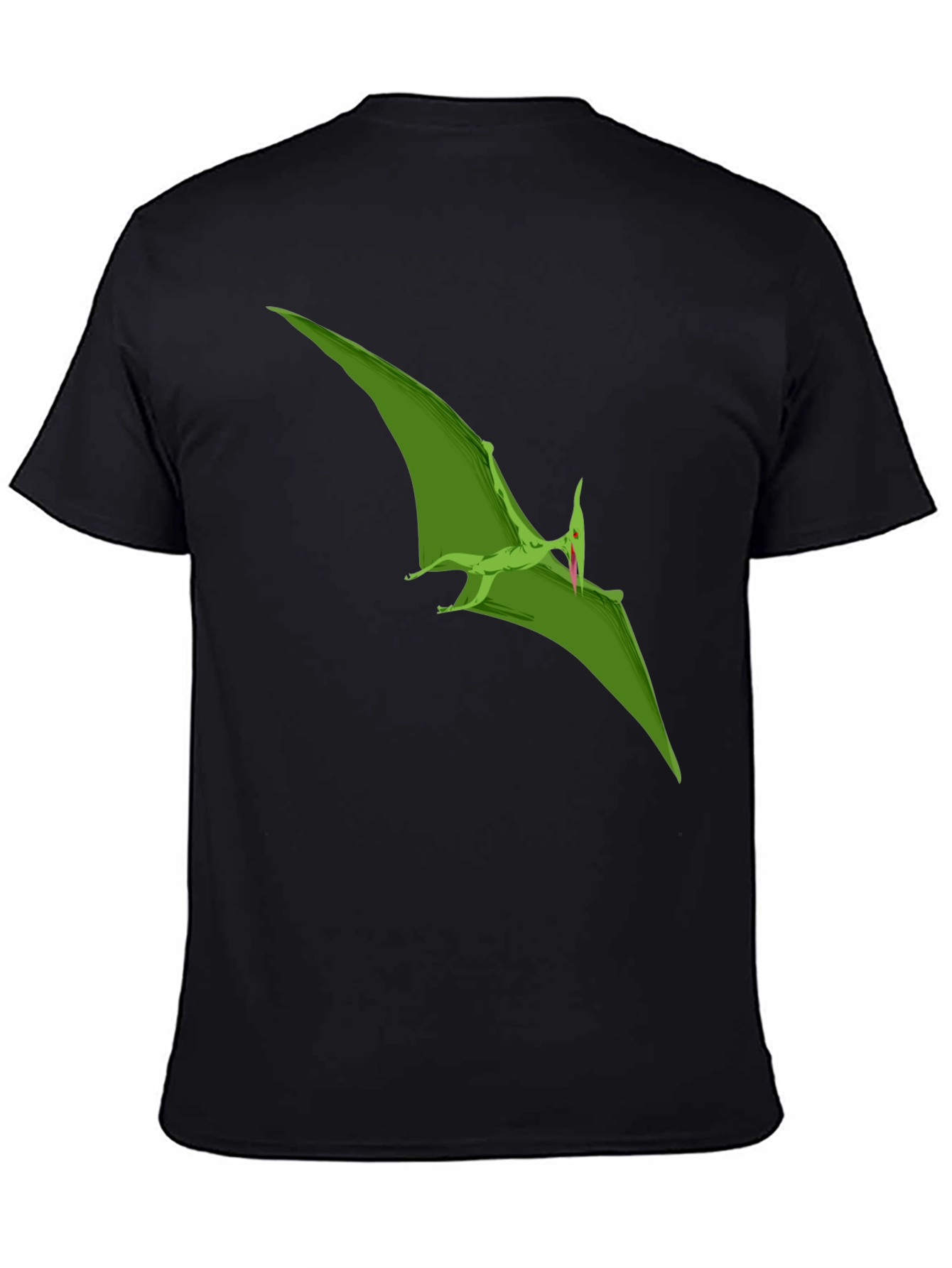 Pterodactyl Graphic Tee - Black Cotton T-Shirt