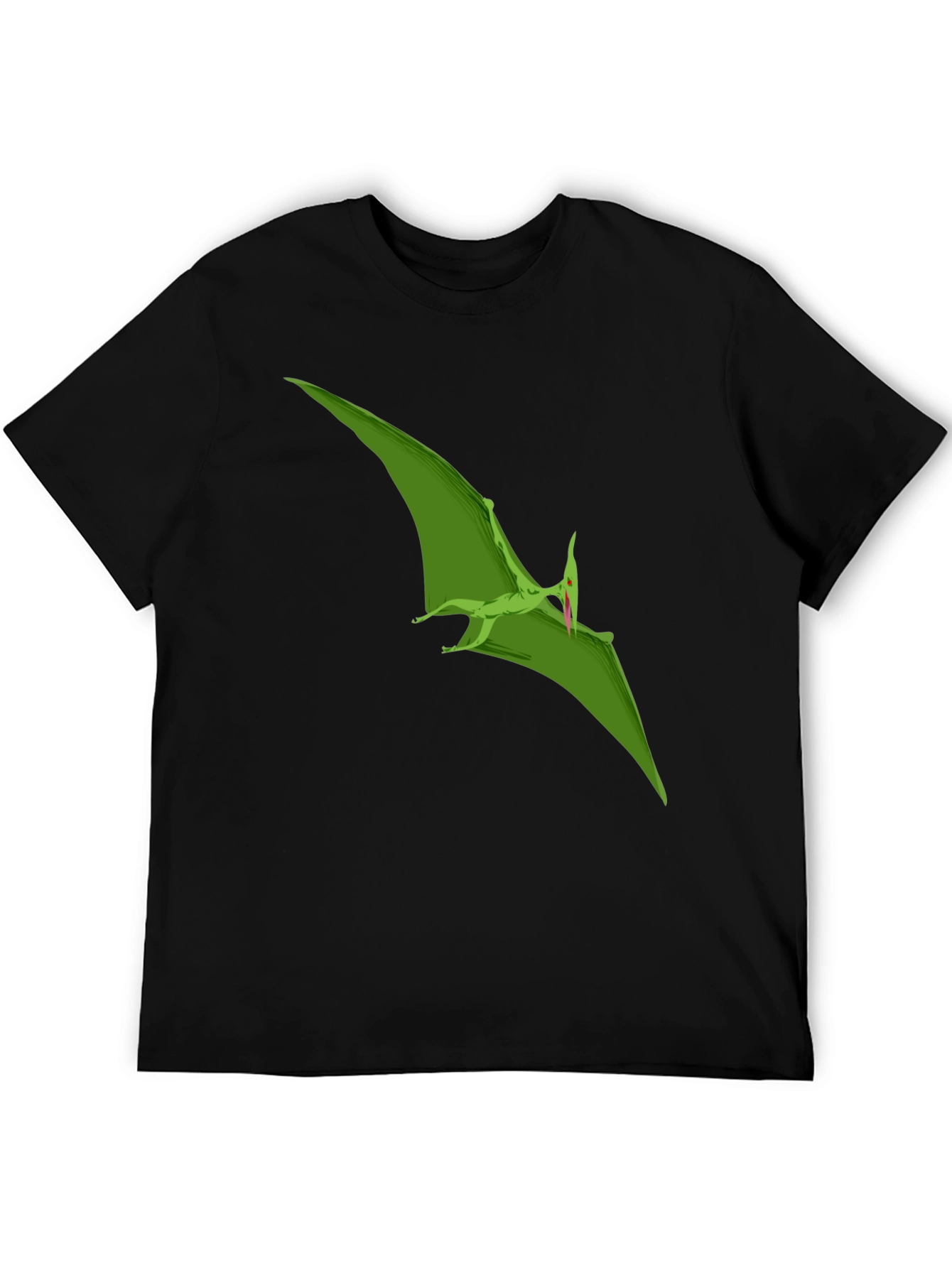 Pterodactyl Graphic Tee - Black Cotton T-Shirt