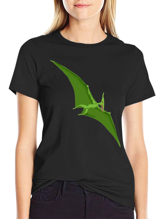 Pterodactyl Graphic Tee - Black Cotton T-Shirt
