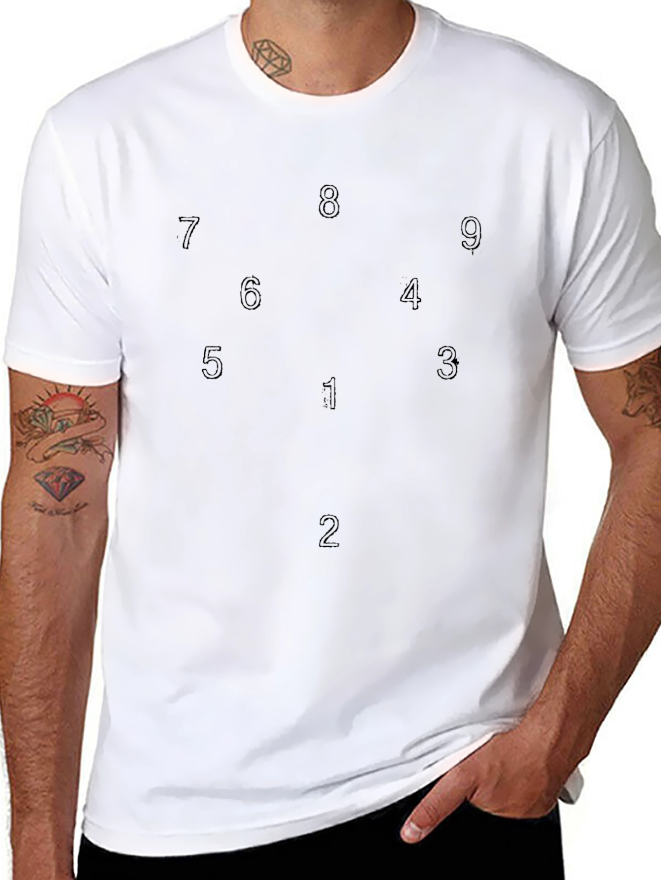 Mens Casual Black Graphic Tee