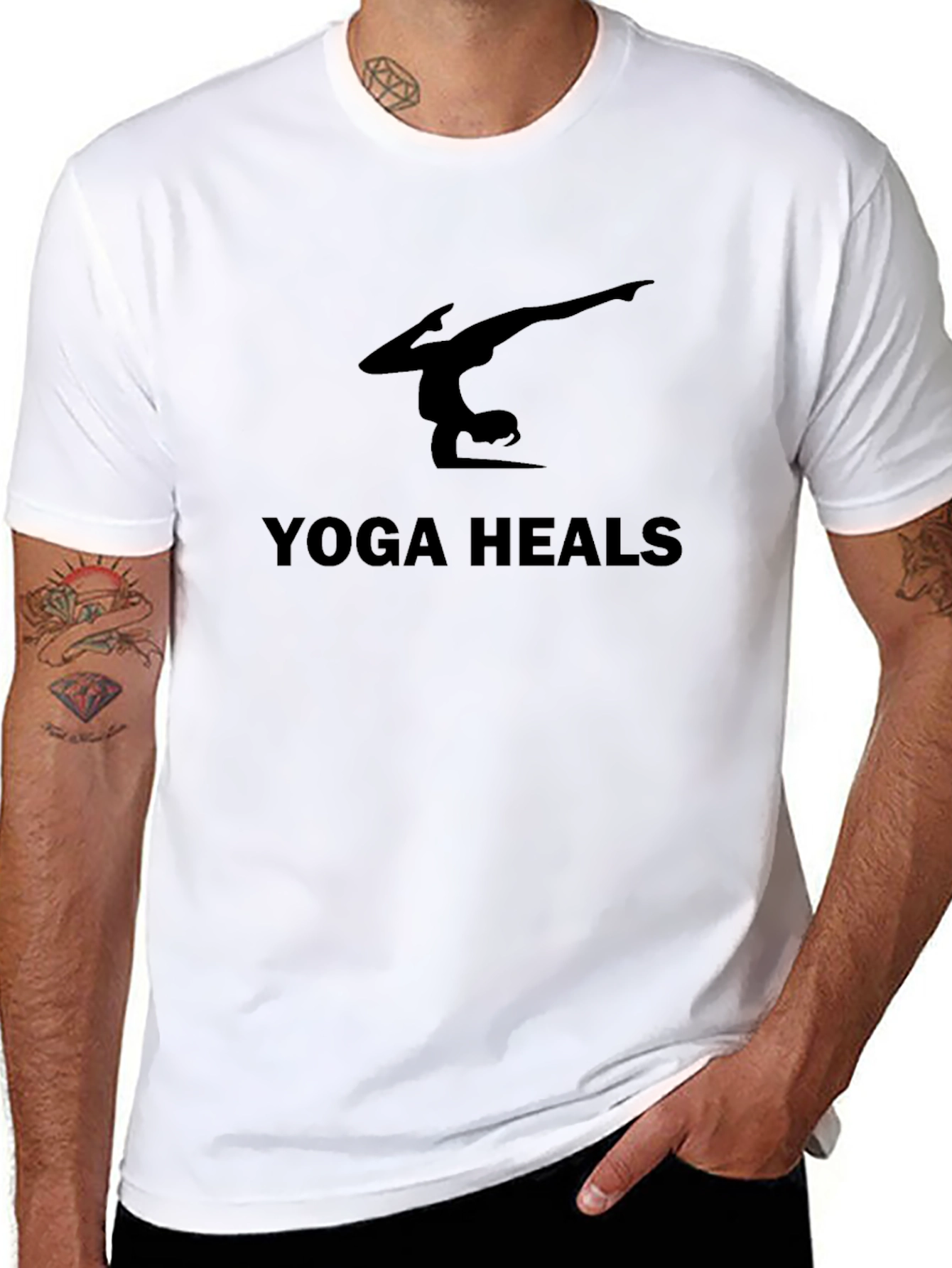 Yoga Heals Black T-Shirt