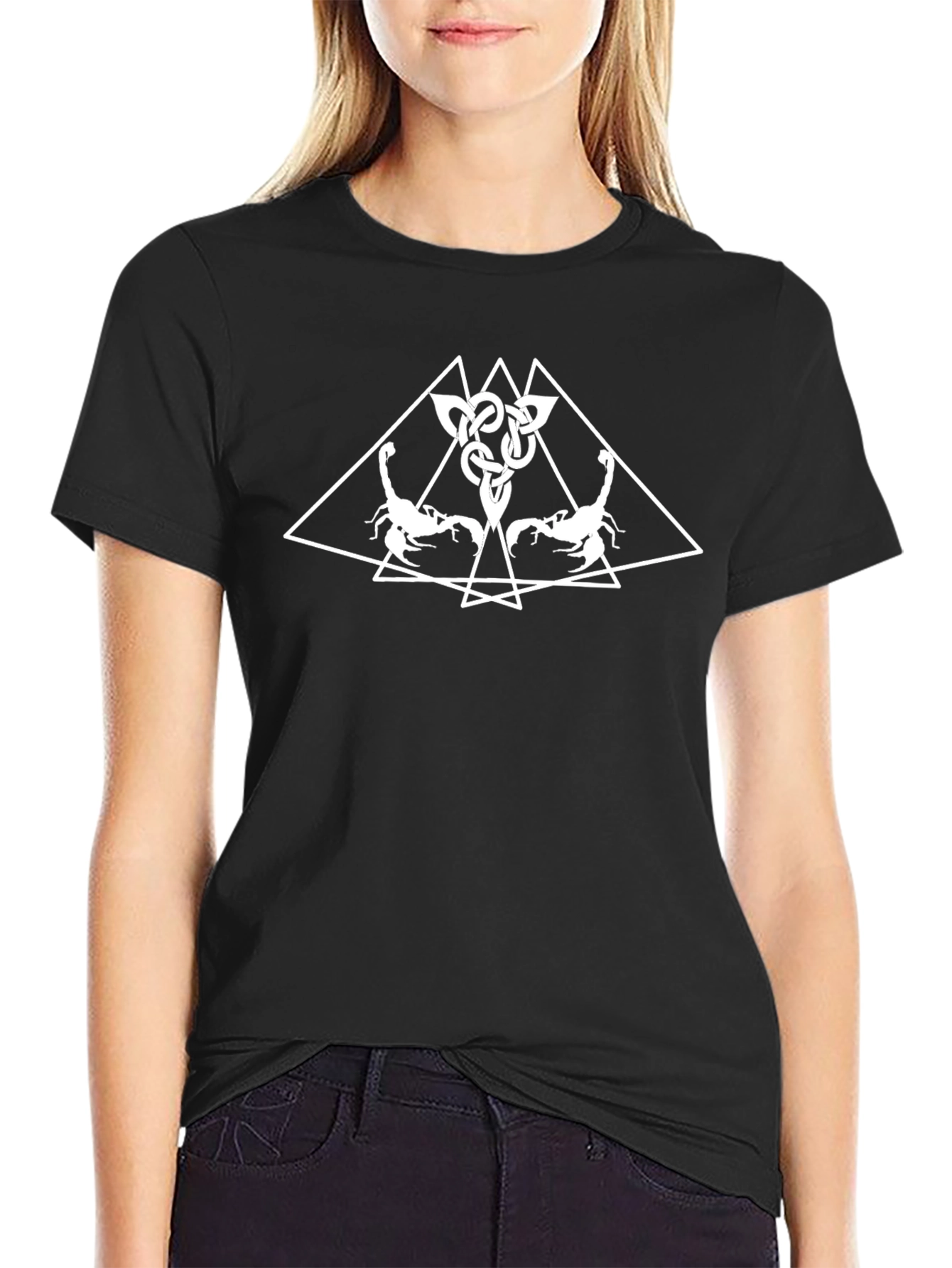 Scorpion Triangle Graphic Tee - Black