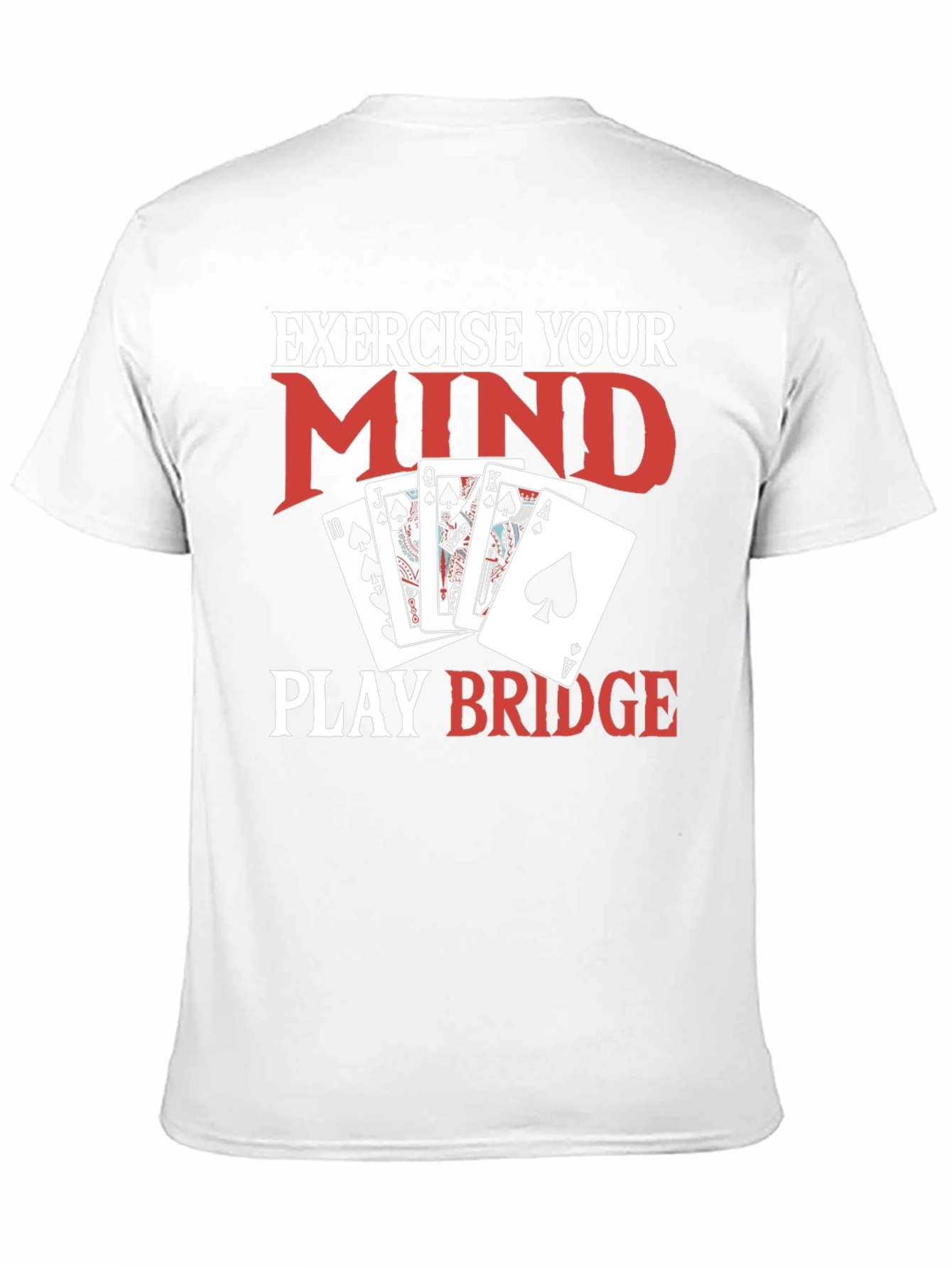 Exercise Your Mind Play Bridge Black T-Shirt
