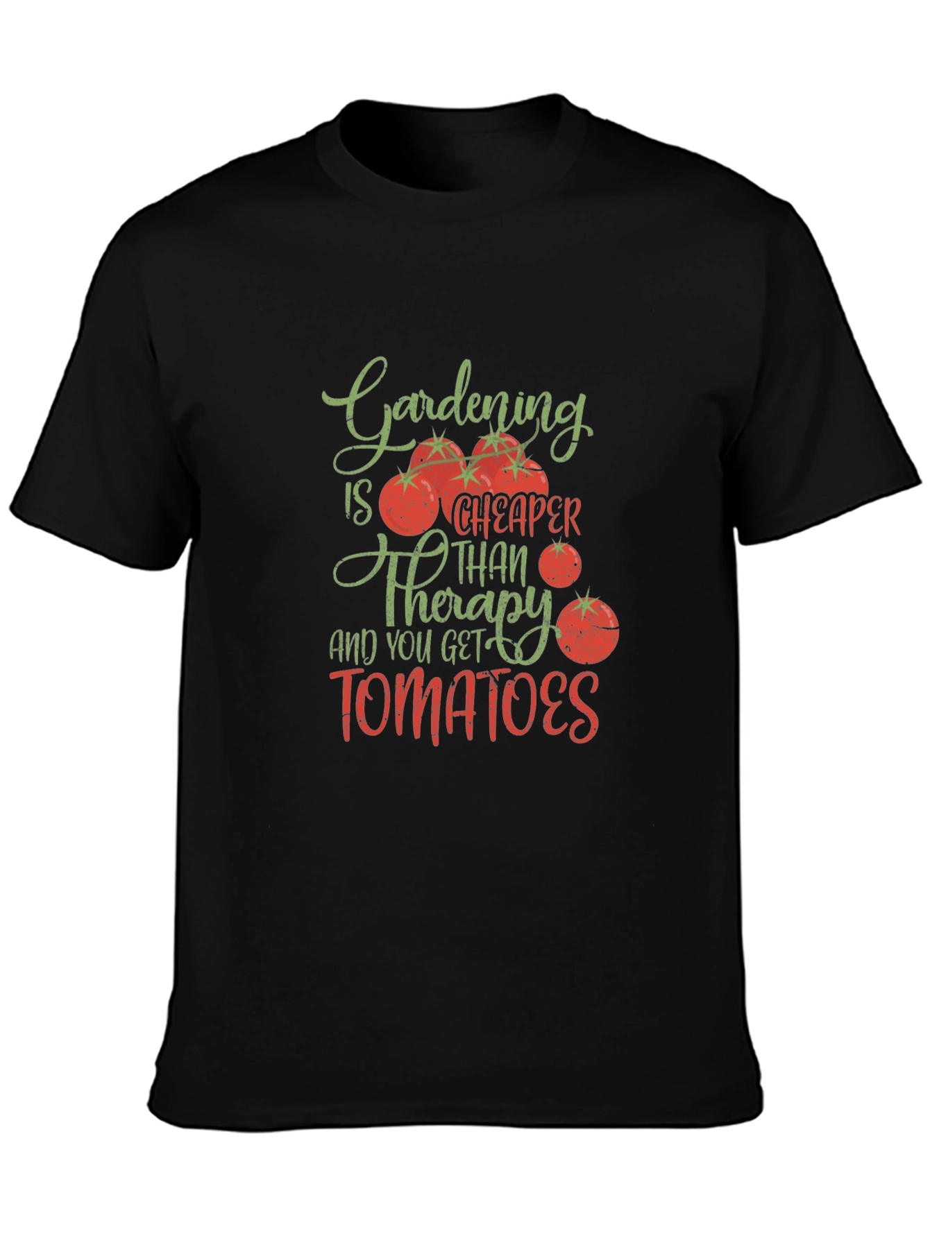 Gardening Cheaper Than Therapy Tomato Graphic Tee