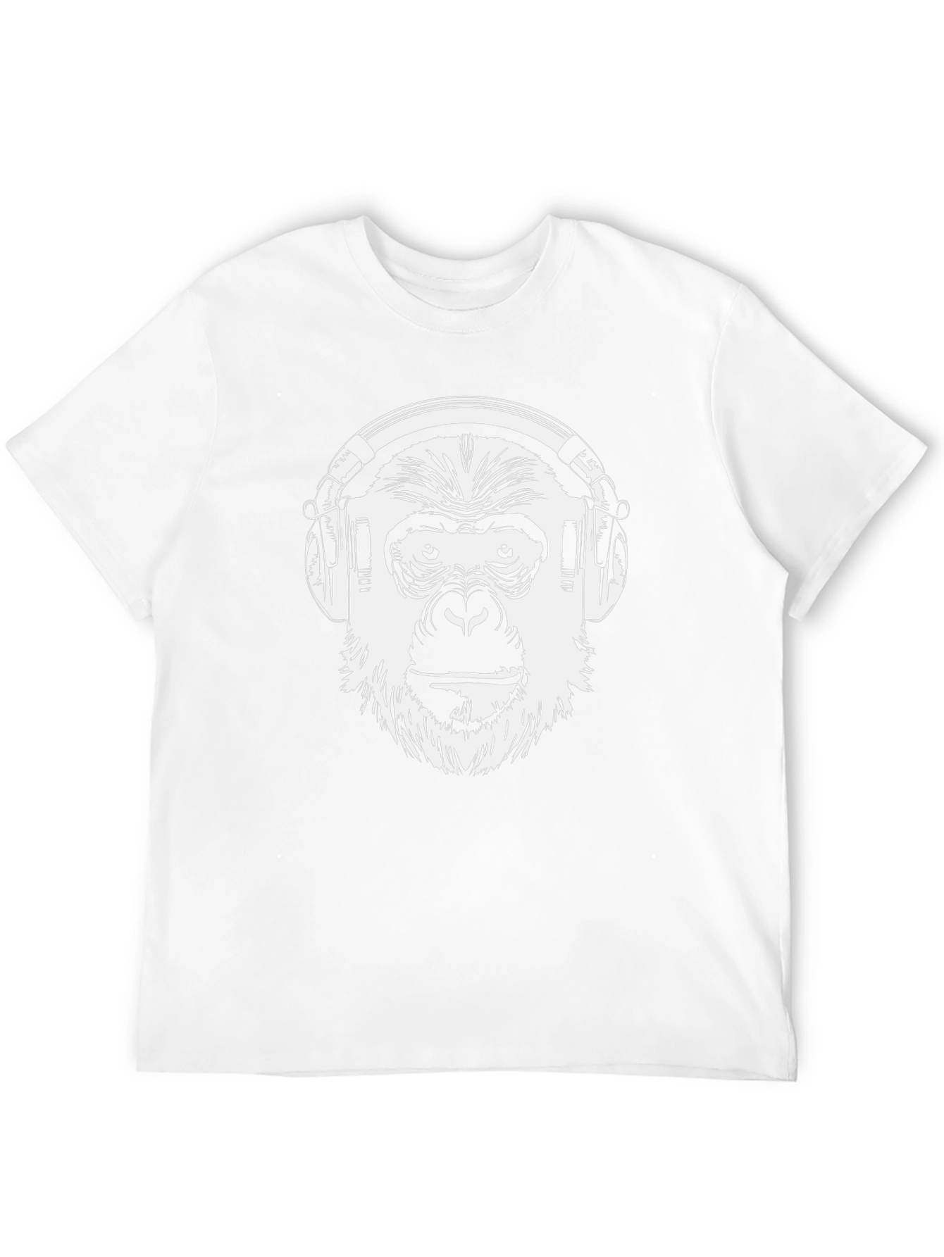 Monkey DJ Graphic T-Shirt - Black Crew Neck Tee