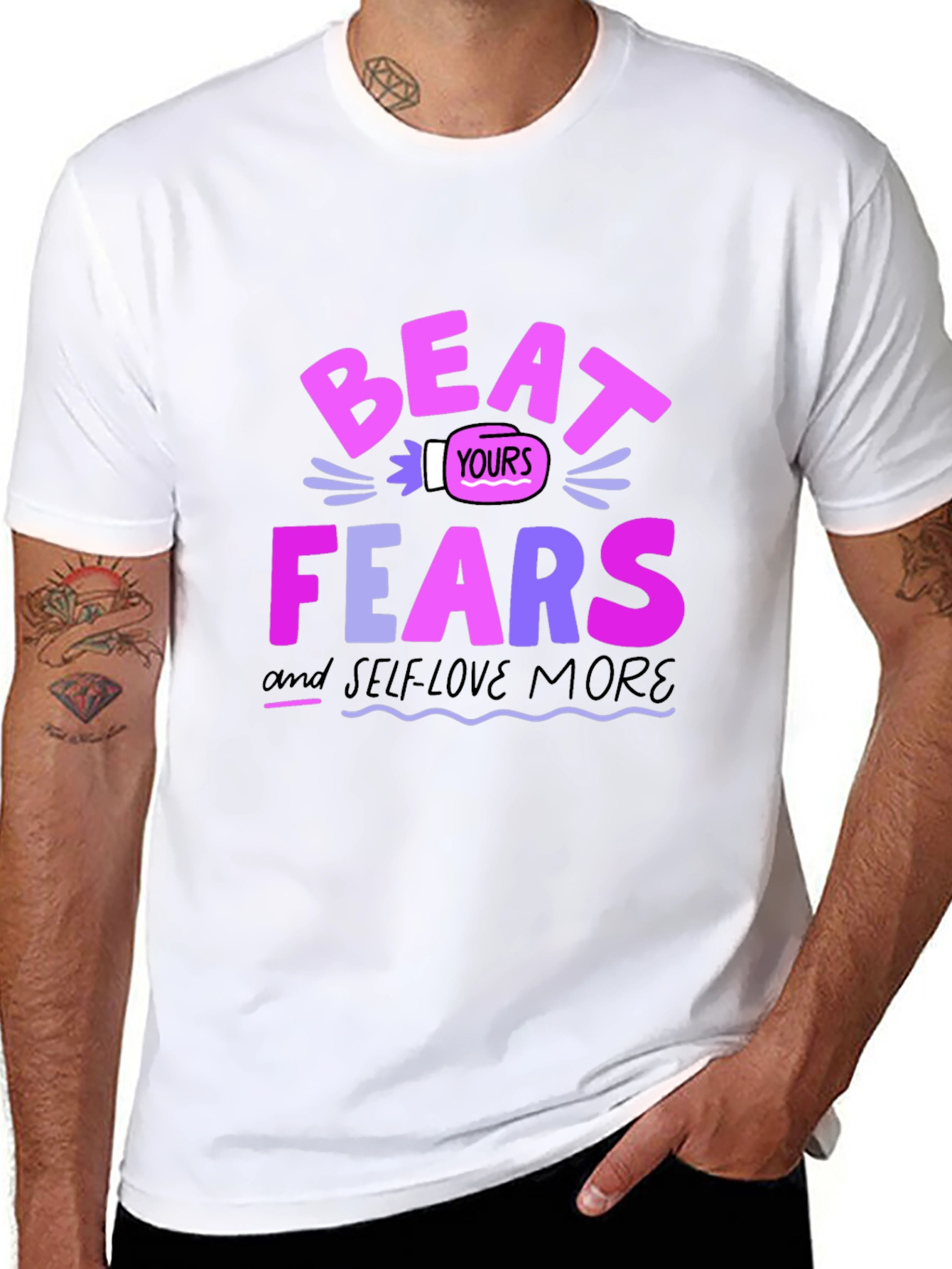 Beat Your Fears Black Graphic Tee