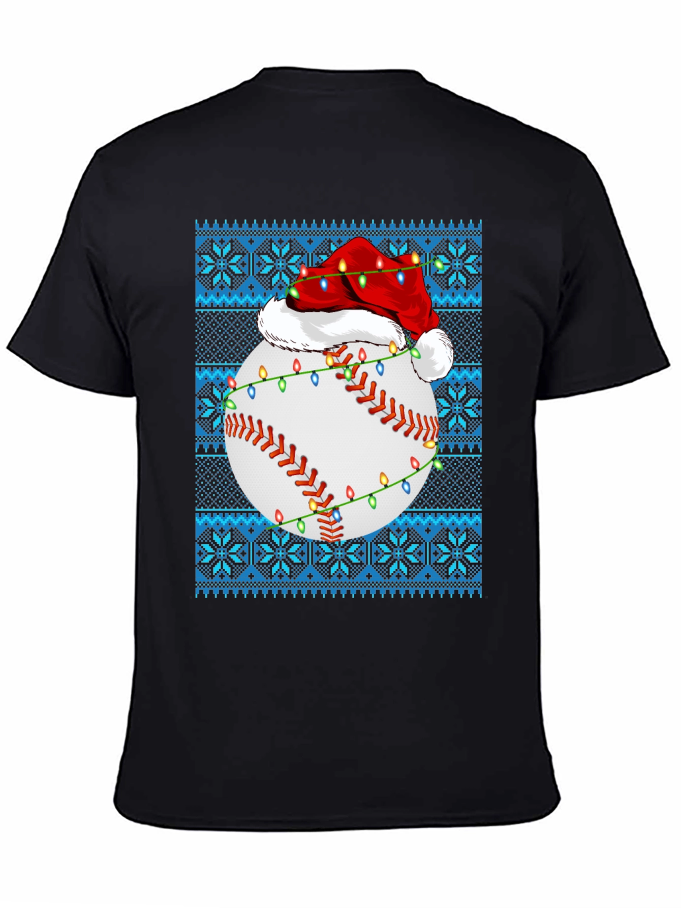 Festive Baseball Ugly Christmas Sweater T-Shirt