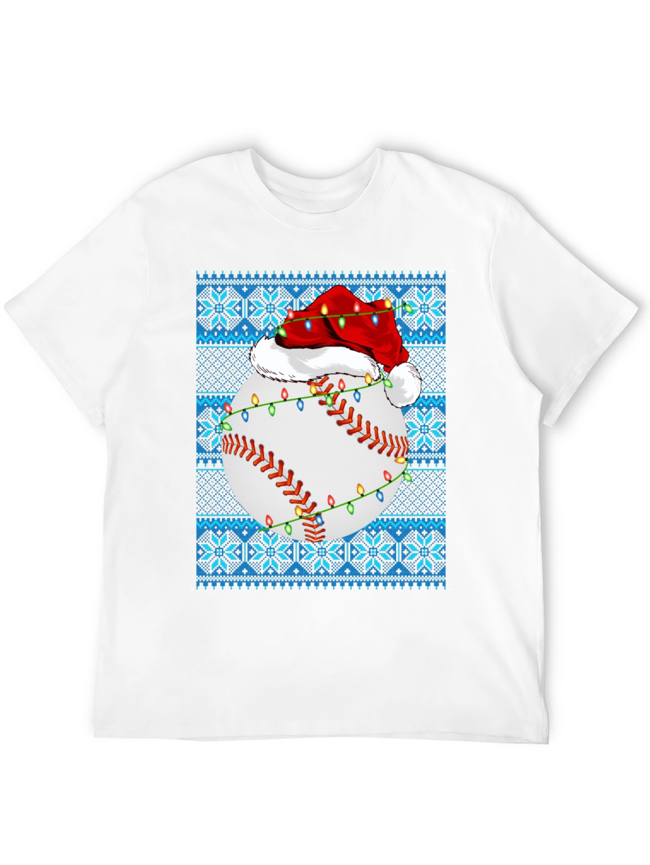 Festive Baseball Ugly Christmas Sweater T-Shirt