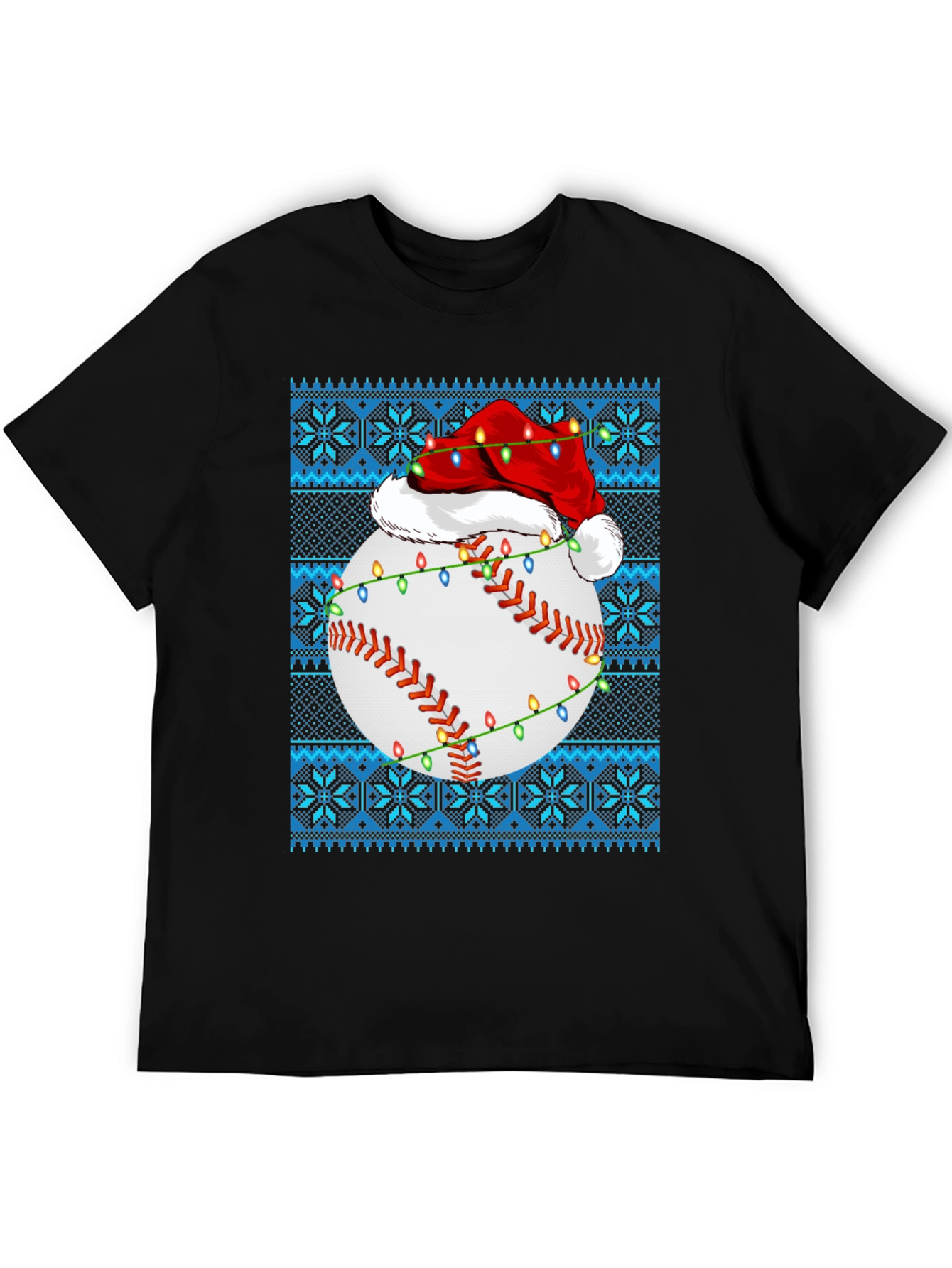 Festive Baseball Ugly Christmas Sweater T-Shirt