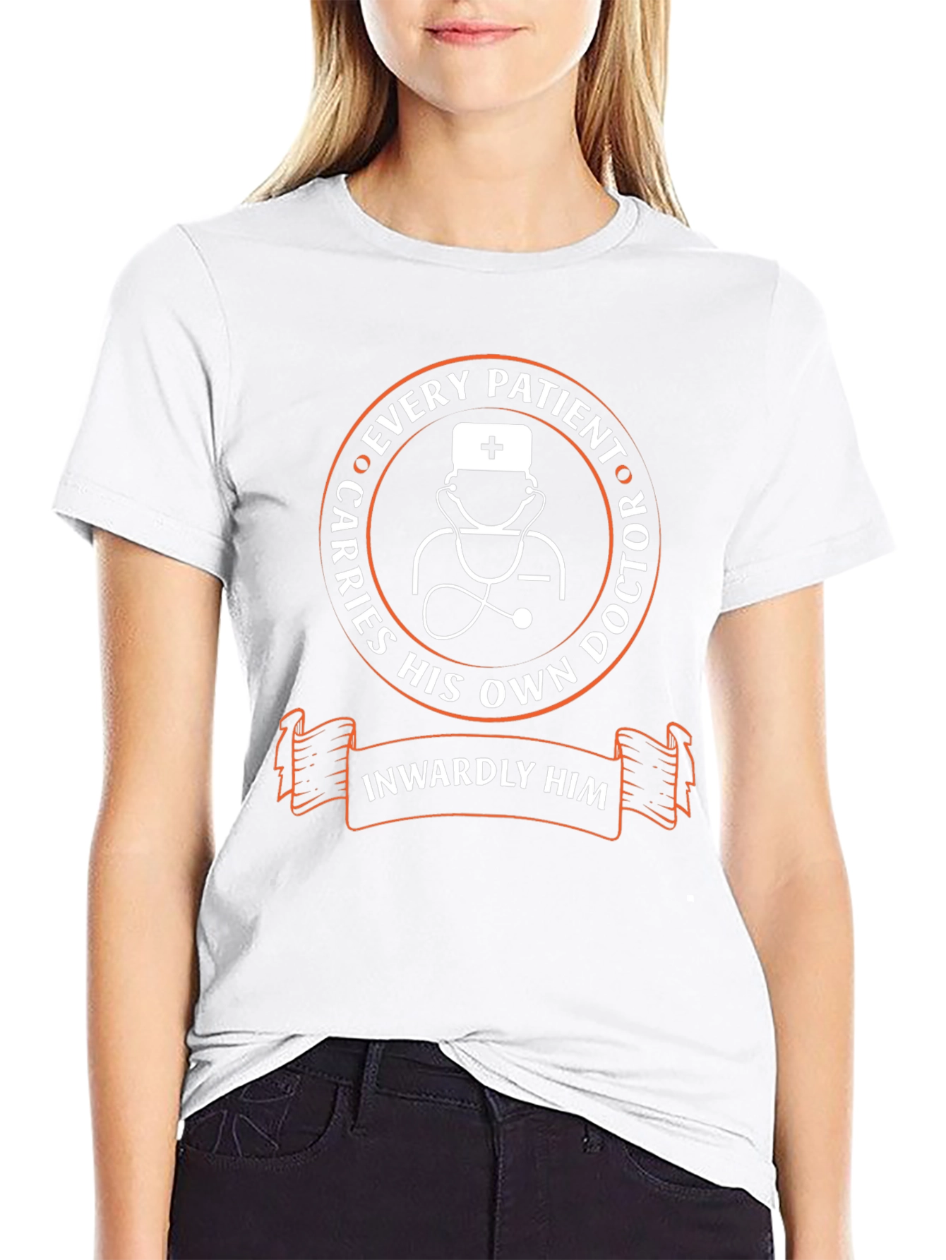 Doctor Graphic Print Black T-Shirt