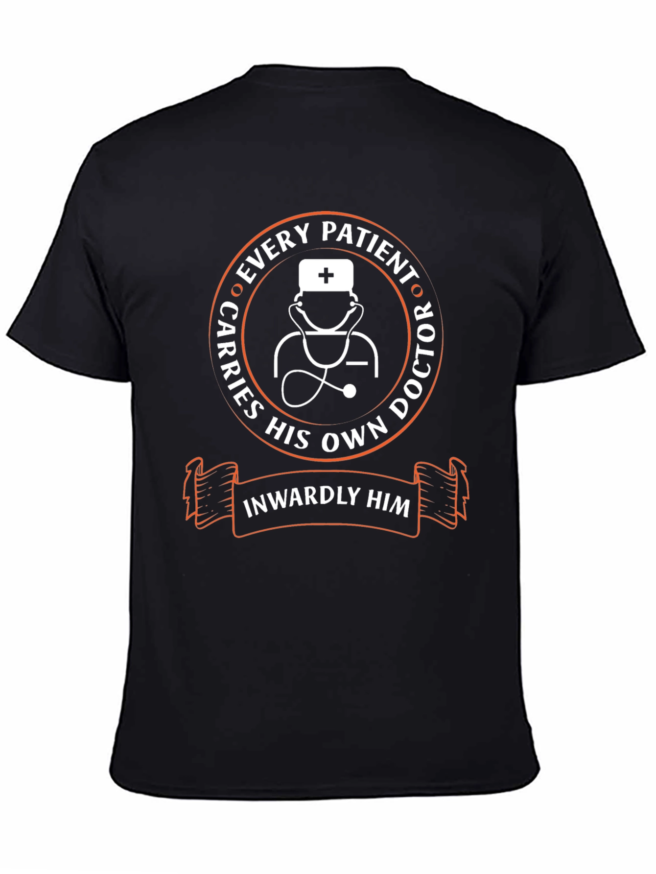 Doctor Graphic Print Black T-Shirt
