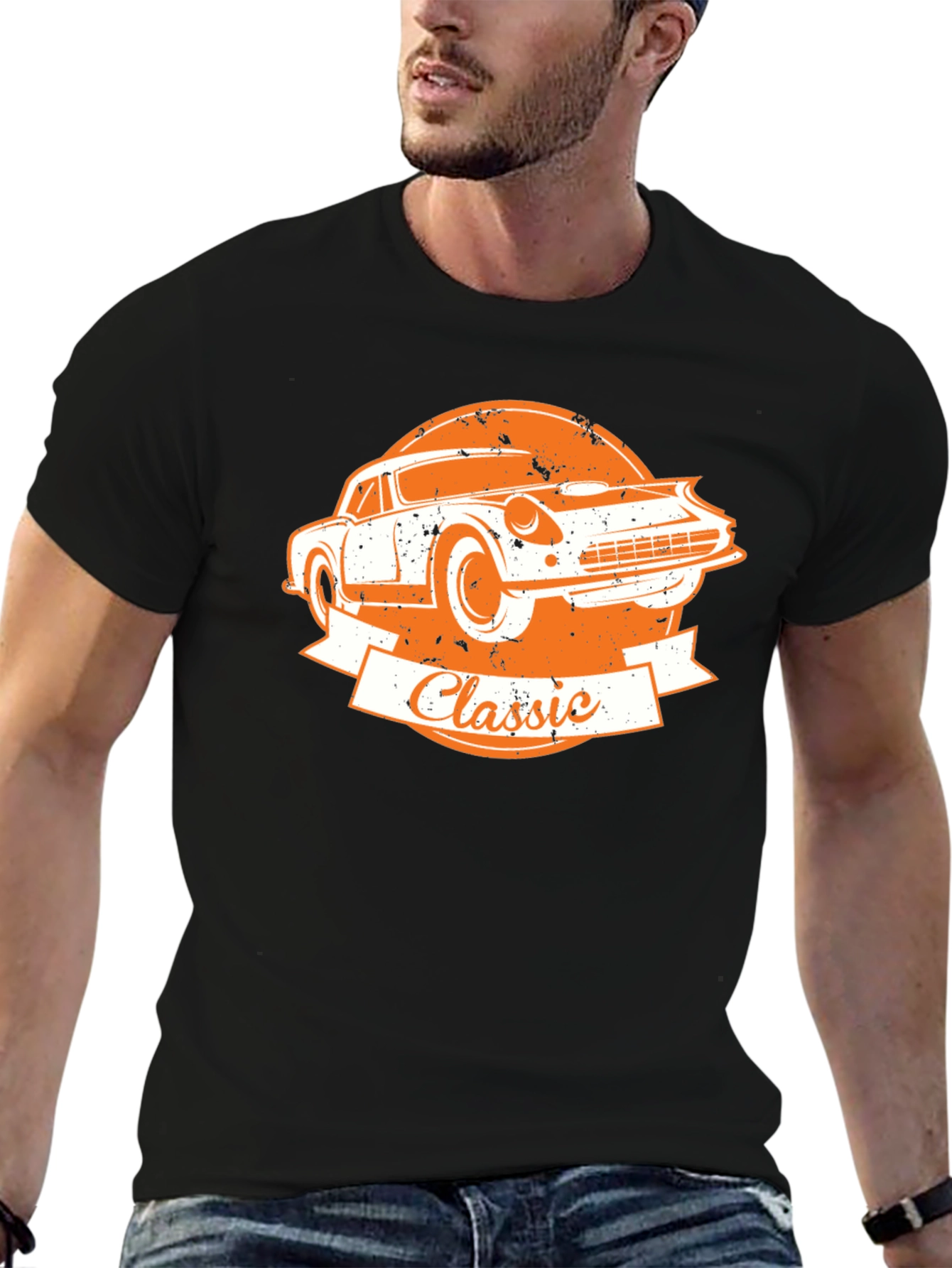 Classic Car Graphic T-Shirt - Retro Design