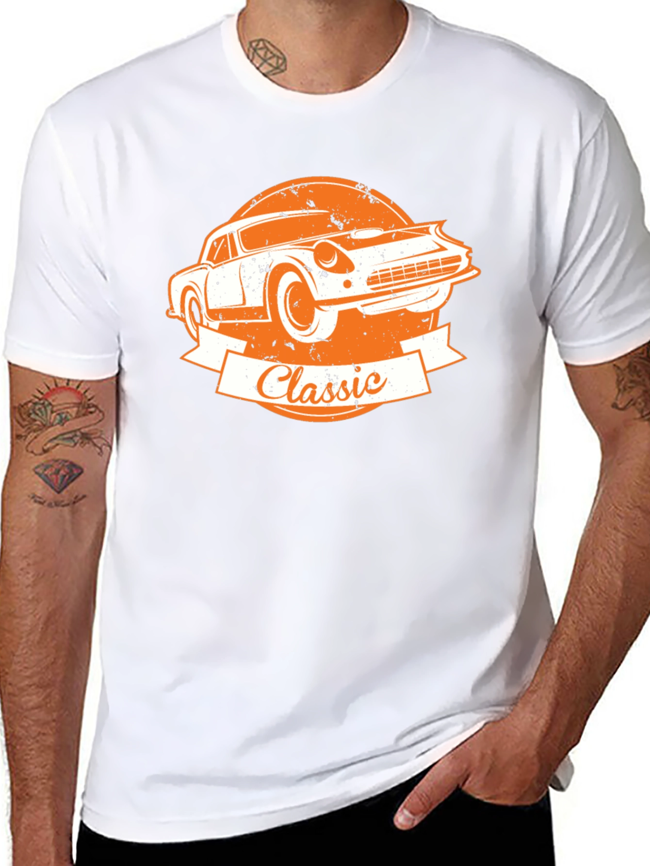 Classic Car Graphic T-Shirt - Retro Design