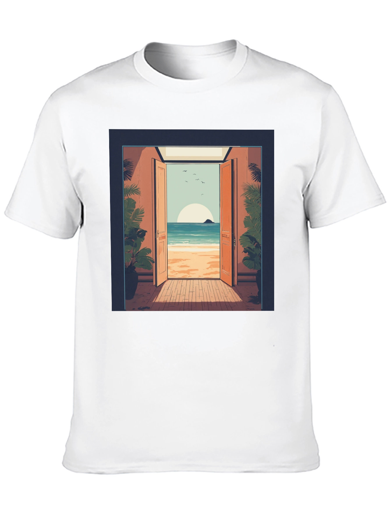 Beach View Graphic Tee - Relaxed Comfort