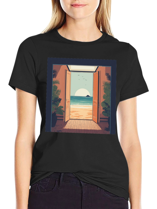 Beach View Graphic Tee - Relaxed Comfort