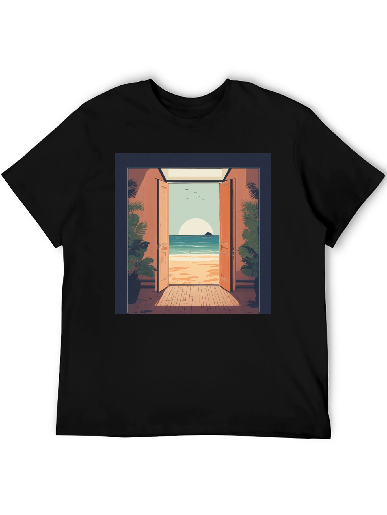 Beach View Graphic Tee - Relaxed Comfort