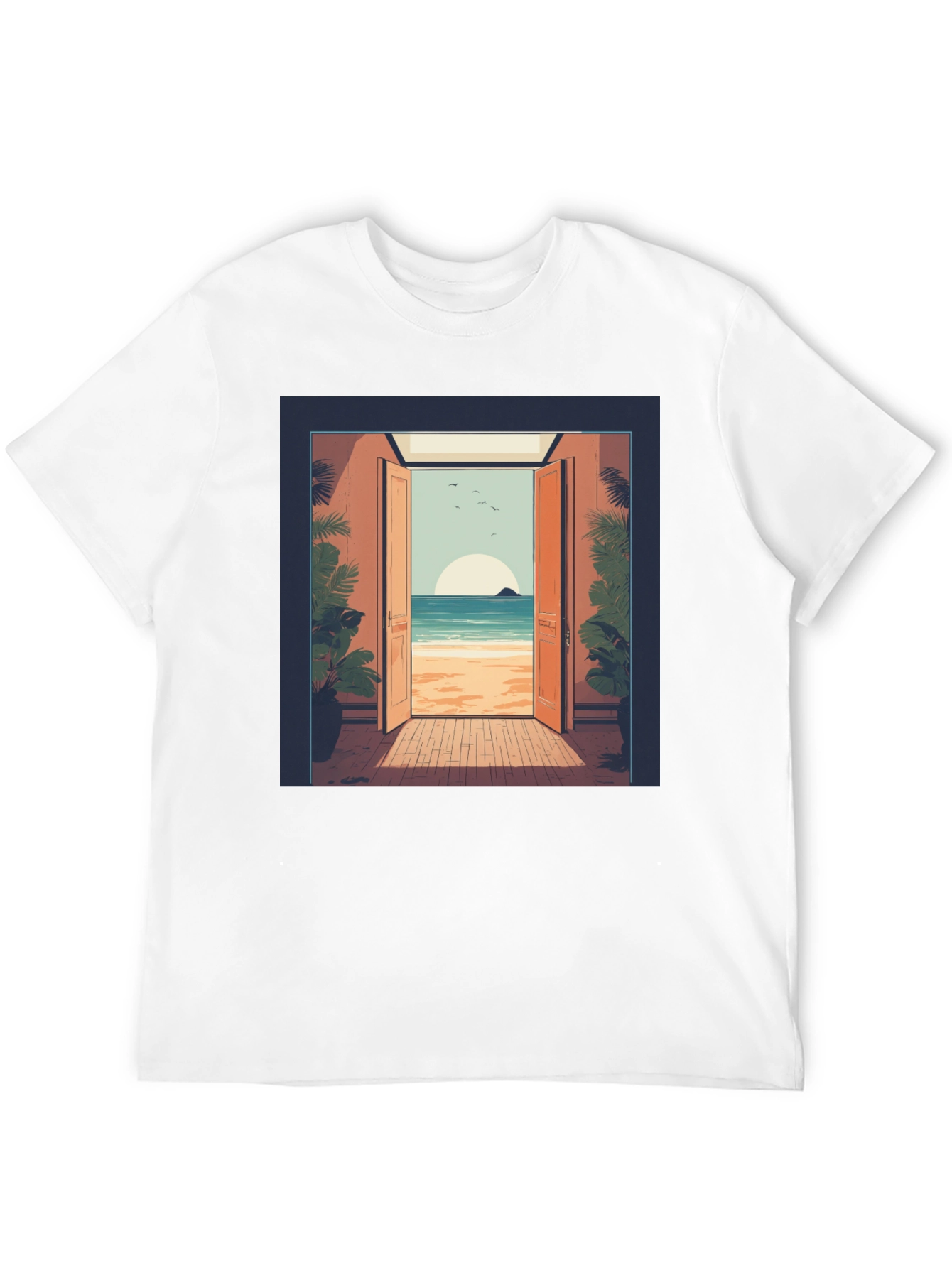 Beach View Graphic Tee - Relaxed Comfort