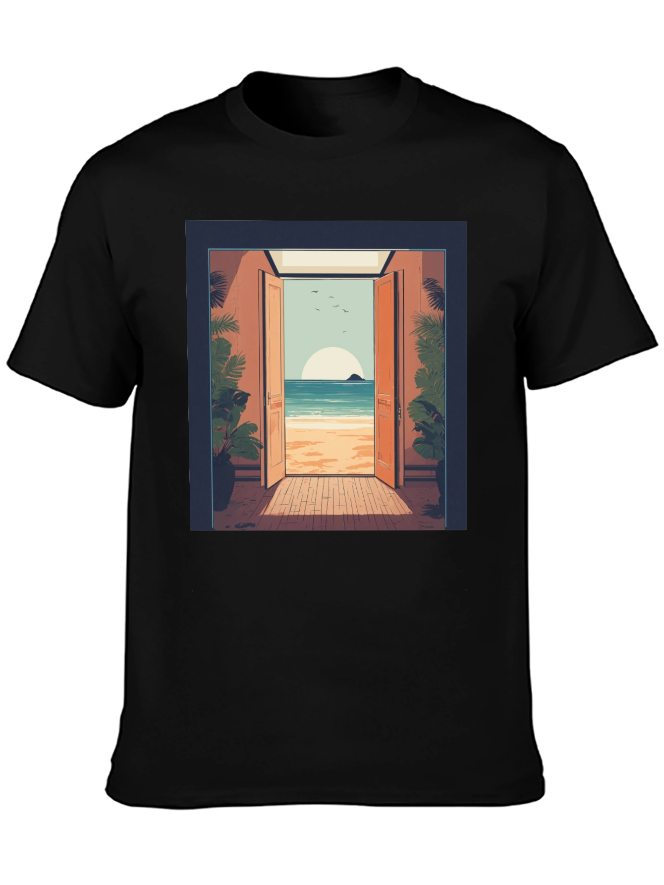Beach View Graphic Tee - Relaxed Comfort