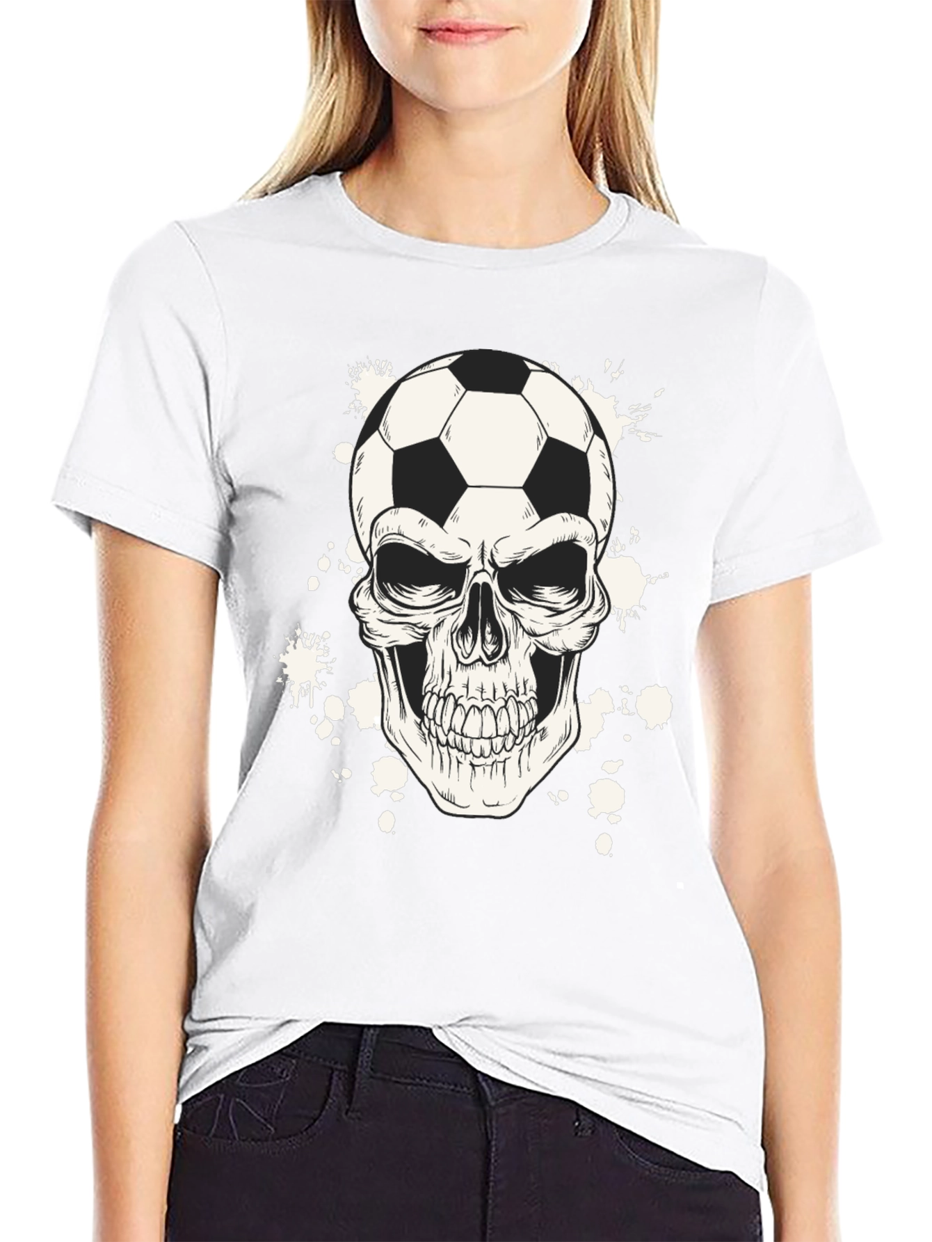 Soccer Skull Graphic T-Shirt