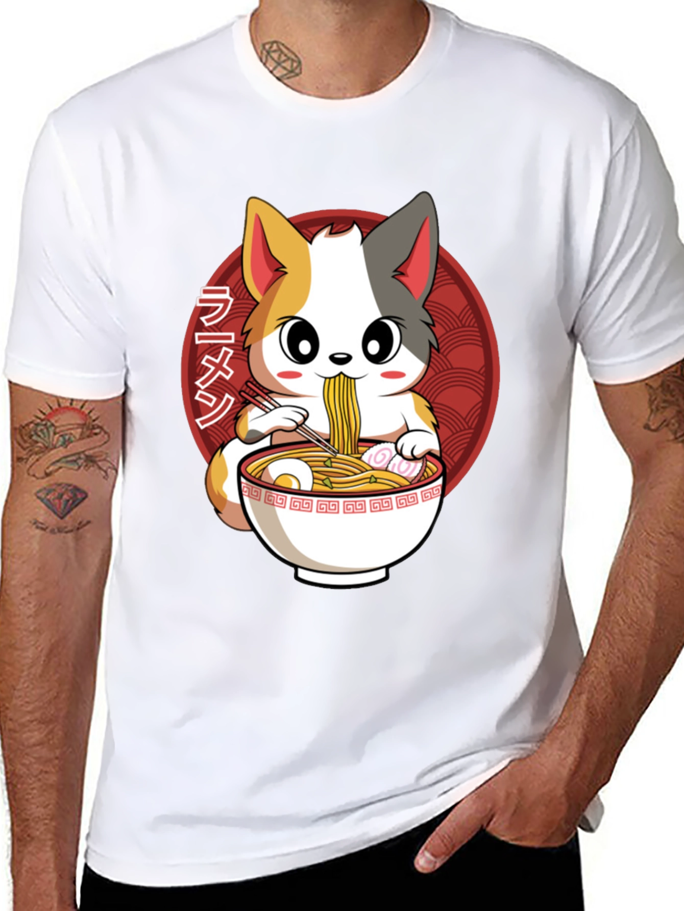 Kawaii Cat Ramen T-Shirt