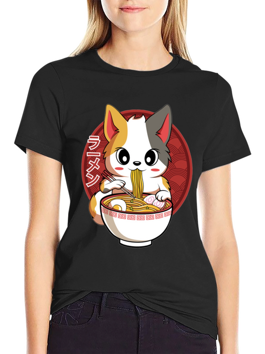 Kawaii Cat Ramen T-Shirt