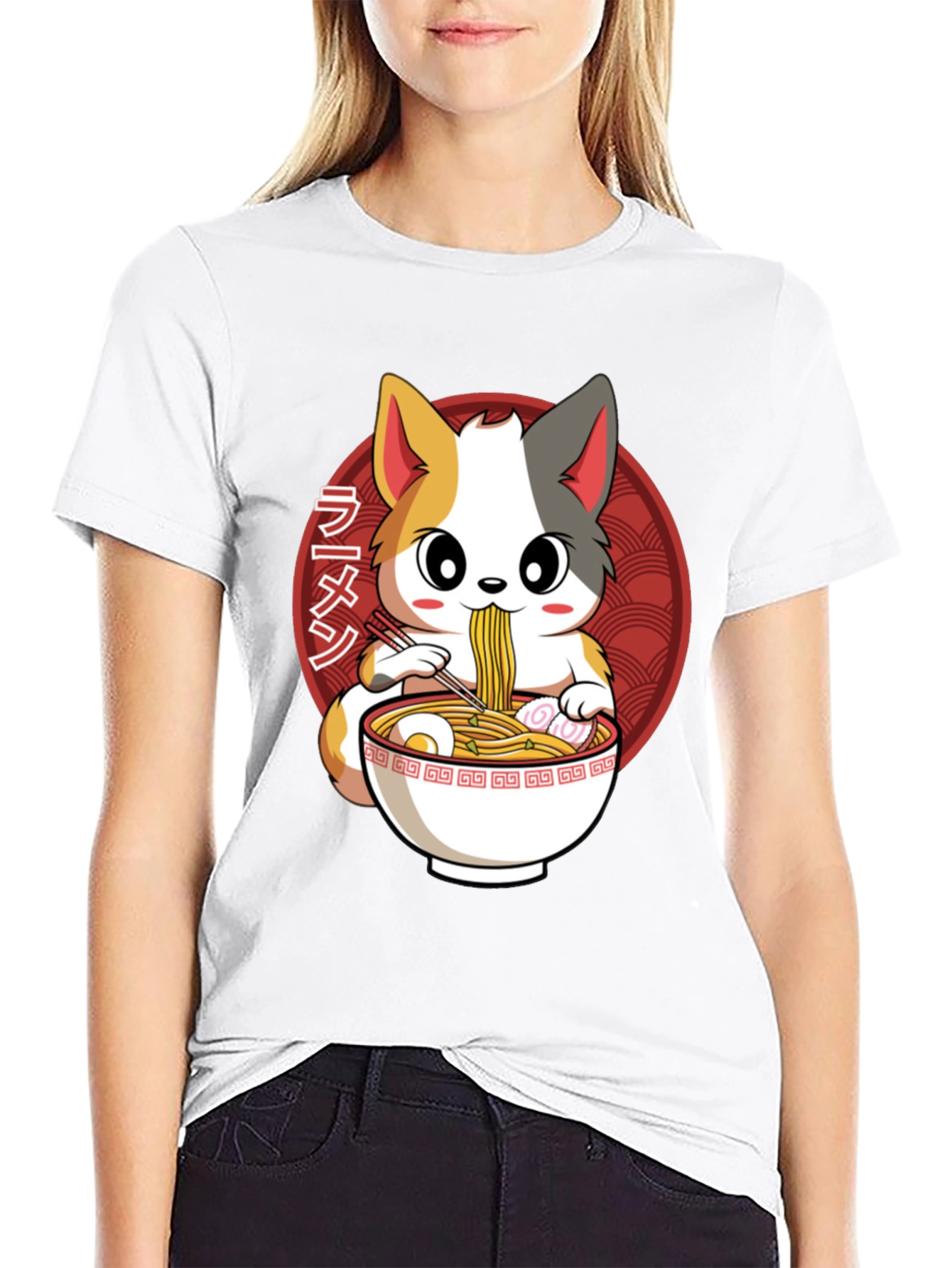 Kawaii Cat Ramen T-Shirt