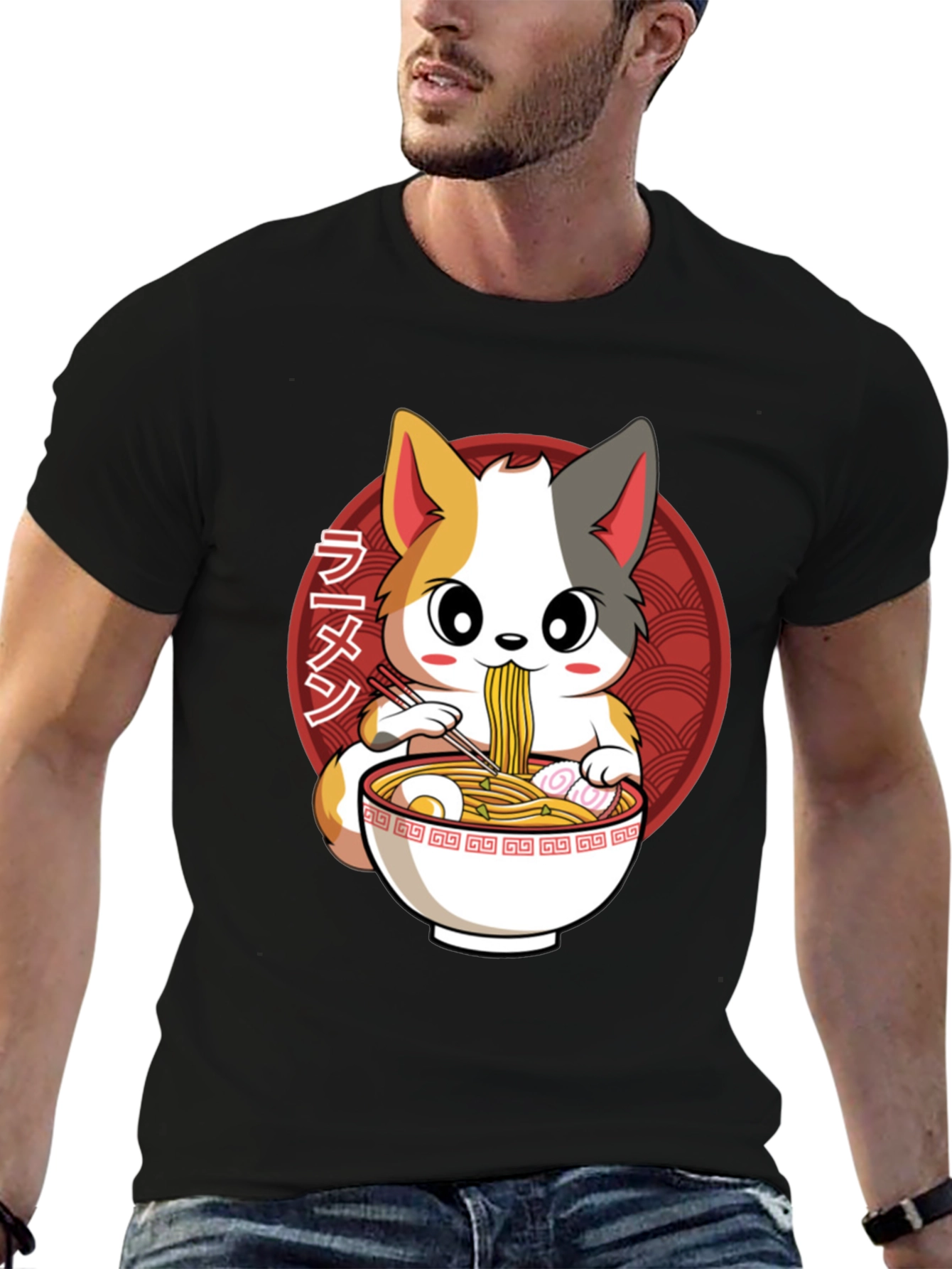 Kawaii Cat Ramen T-Shirt