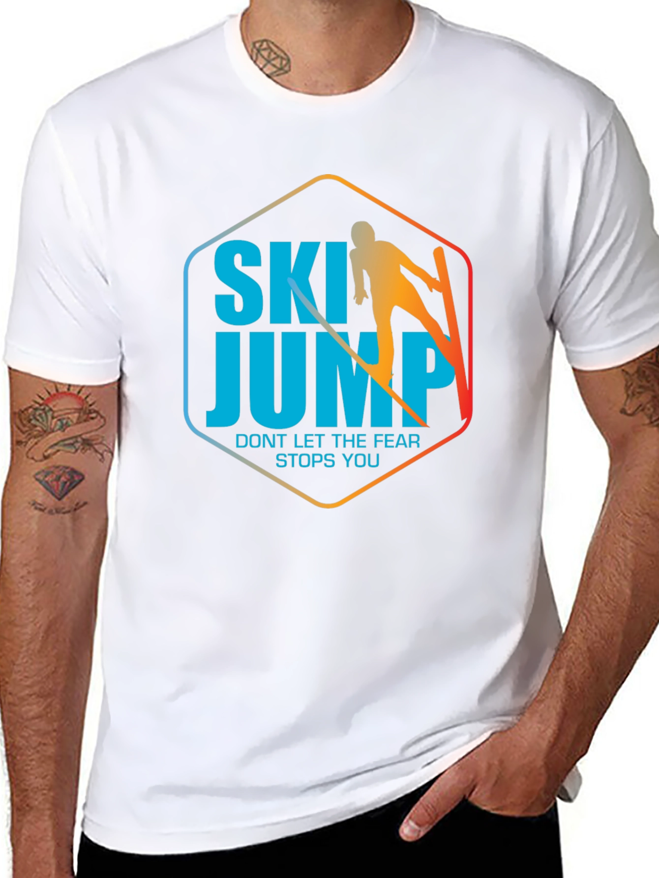 Ski Jump T-Shirt - Dont Let Fear Stop You!