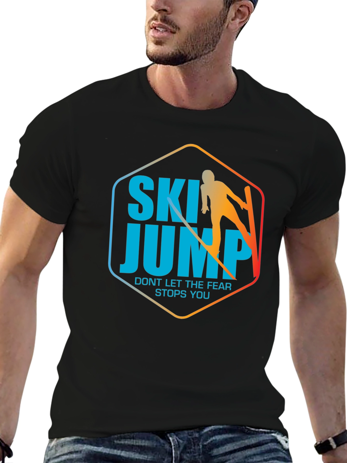 Ski Jump T-Shirt - Dont Let Fear Stop You!