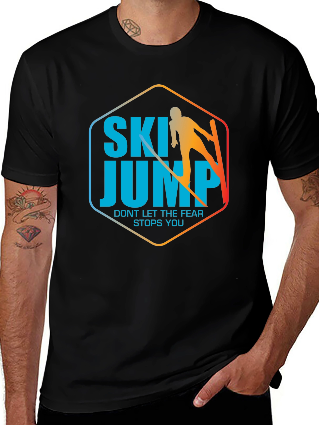 Ski Jump T-Shirt - Dont Let Fear Stop You!