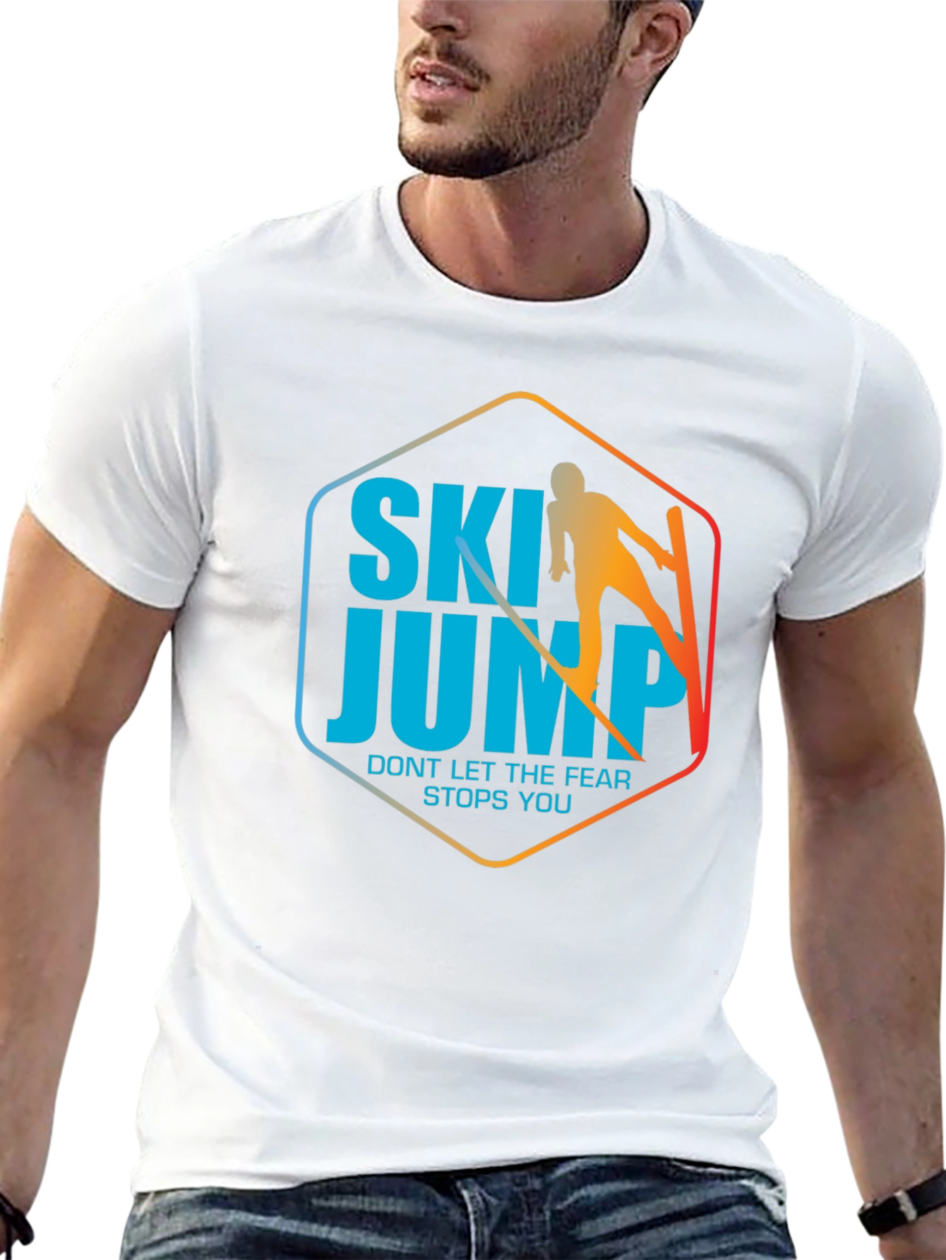 Ski Jump T-Shirt - Dont Let Fear Stop You!
