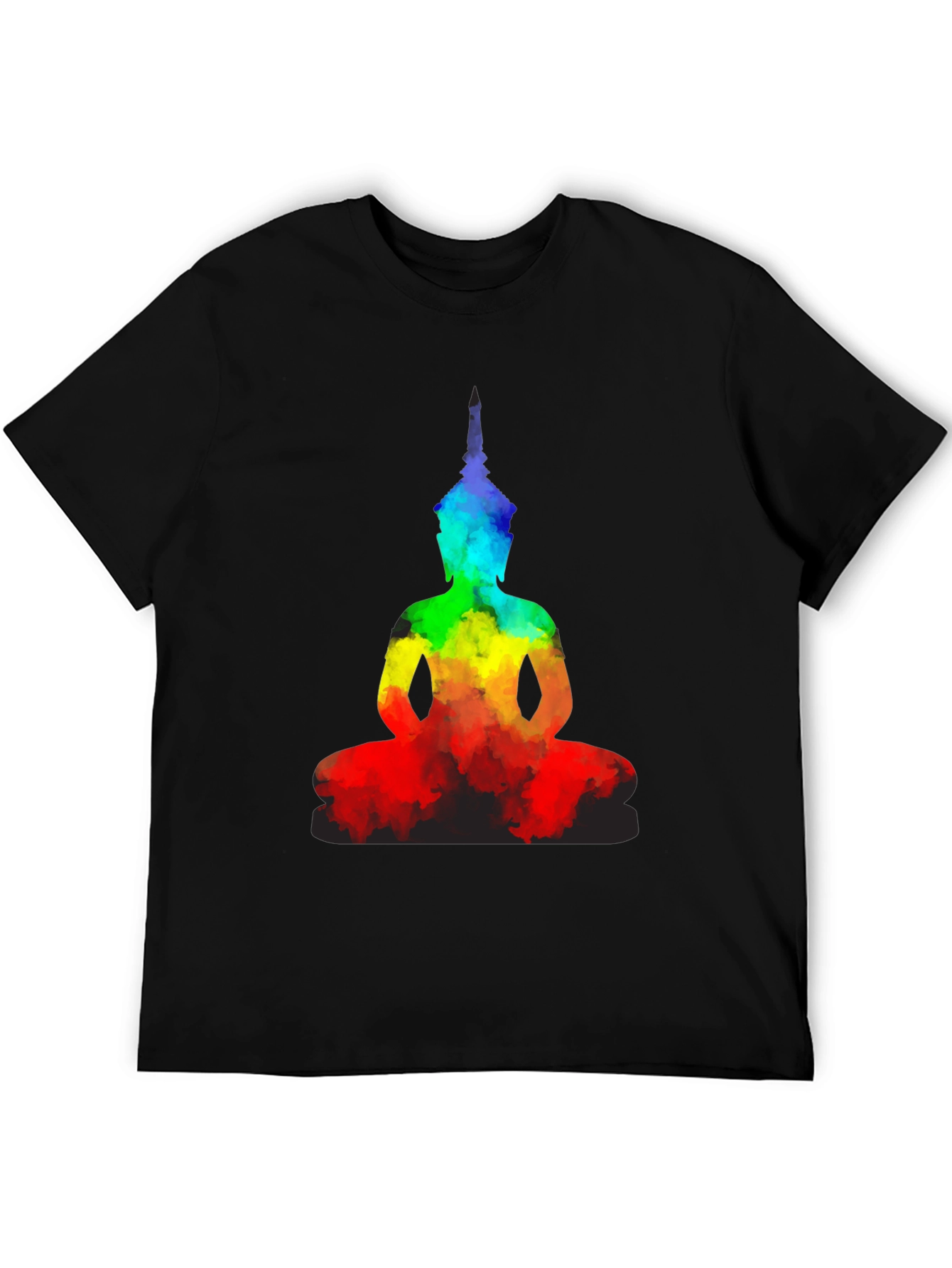 Rainbow Buddha Graphic T-Shirt - Meditate in Style!