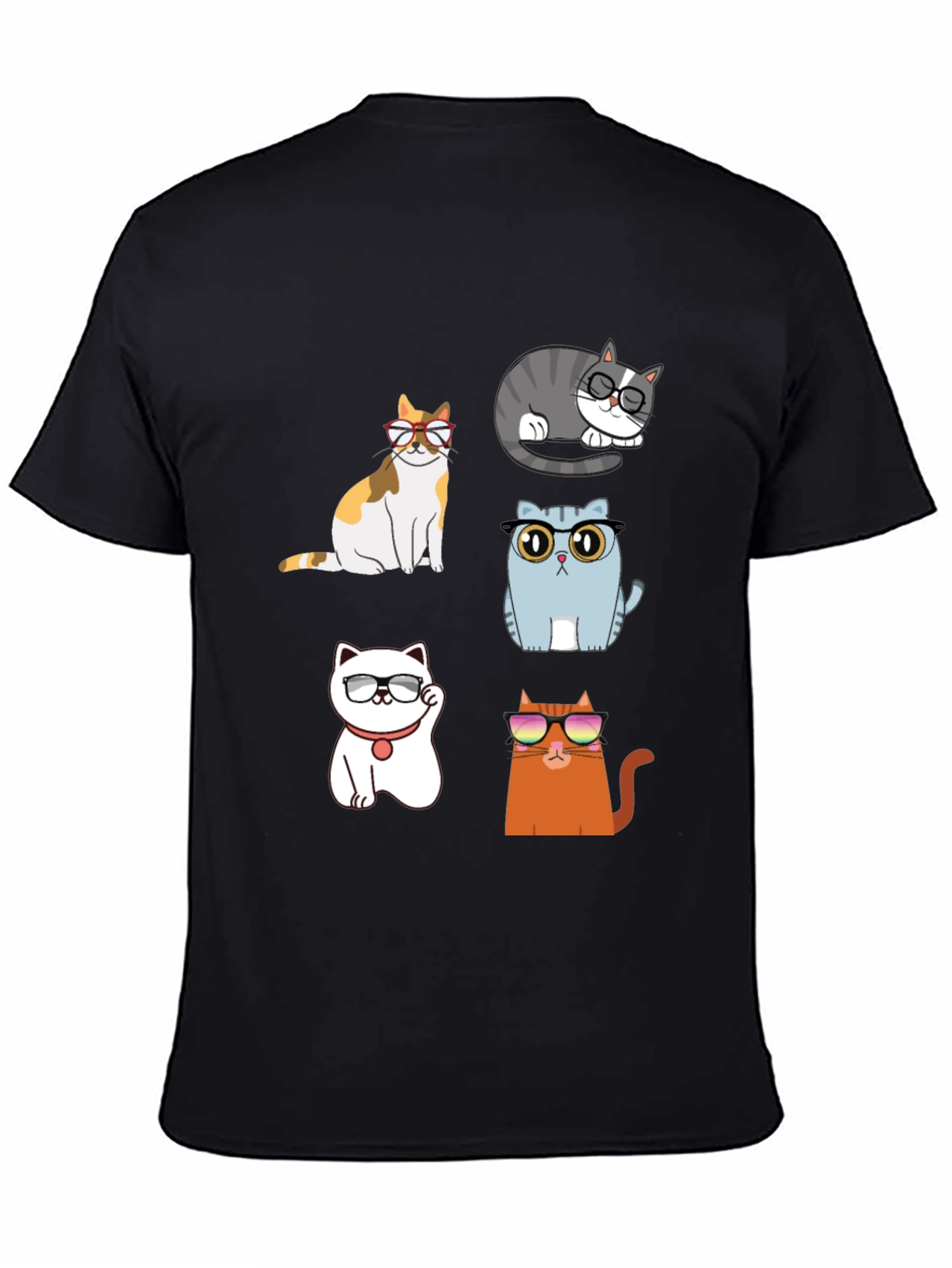 Cool Cats Graphic T-Shirt - Unisex Black Tee