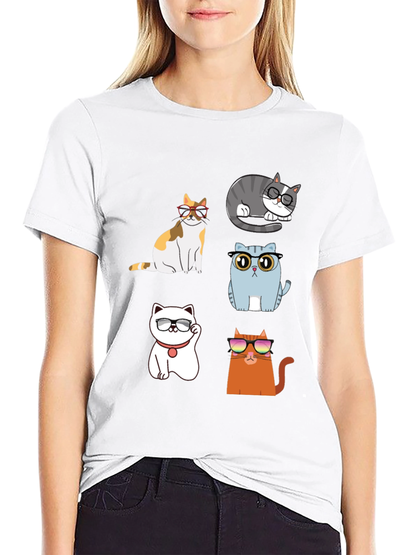Cool Cats Graphic T-Shirt - Unisex Black Tee