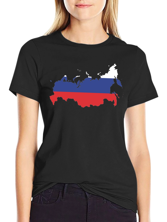 Russian Flag Map T-Shirt