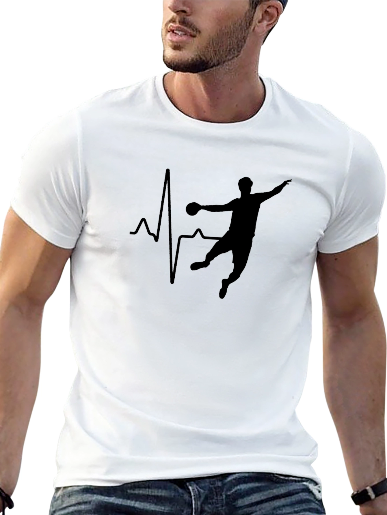 Handball Heartbeat Mens T-Shirt
