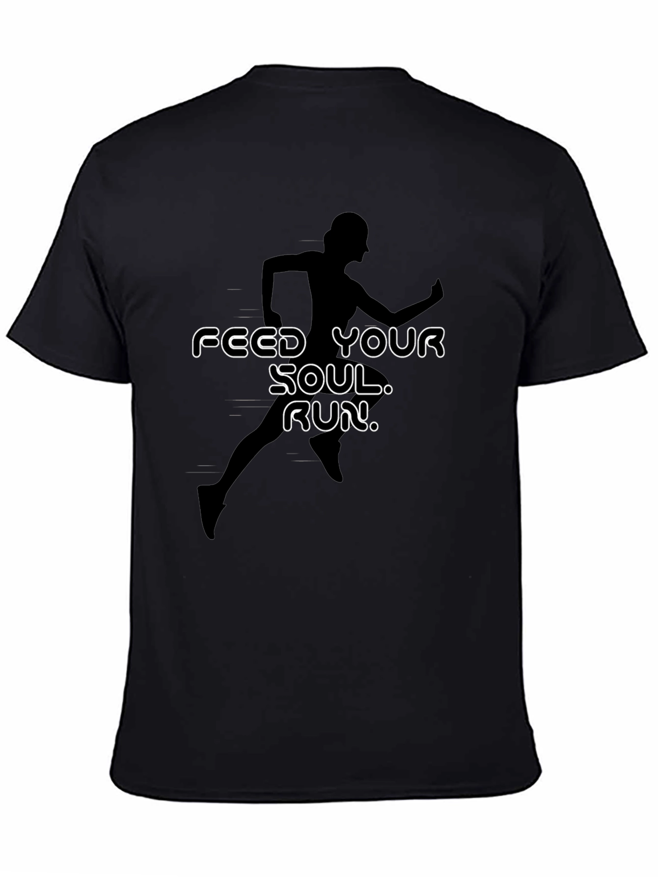 Feed Your Soul Run Graphic T-Shirt - Black