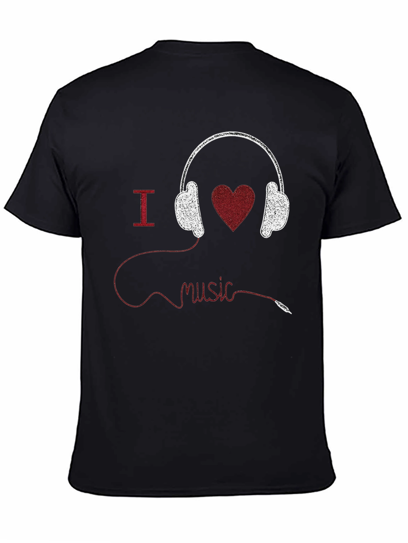 I Heart Music Graphic Tee - Black