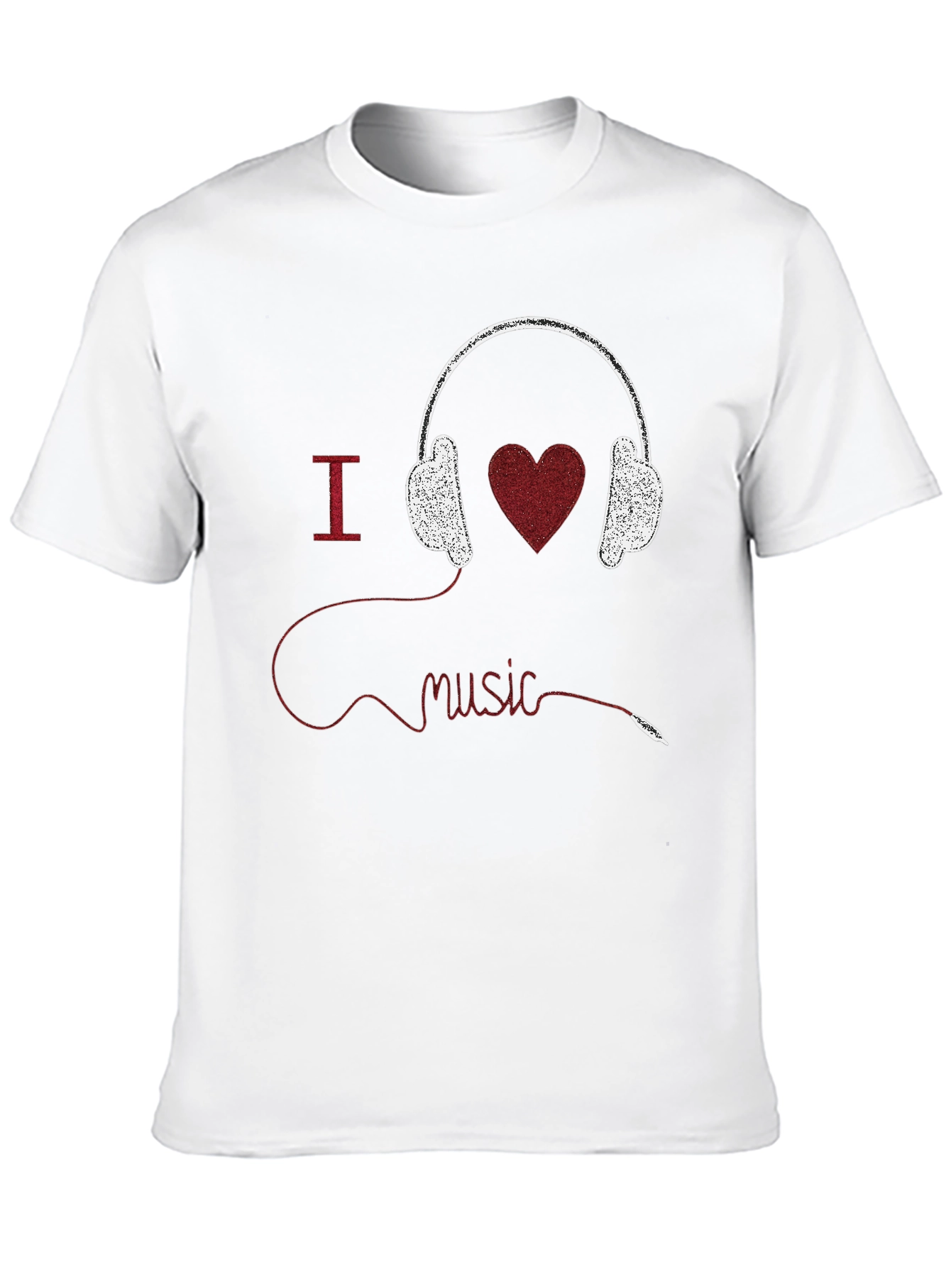 I Heart Music Graphic Tee - Black