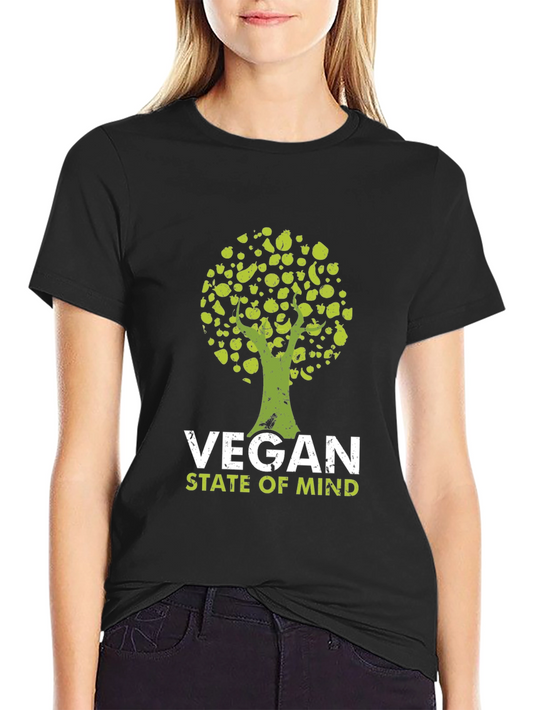 Vegan State of Mind Tree Graphic Tee - Eco-Friendly Fashion