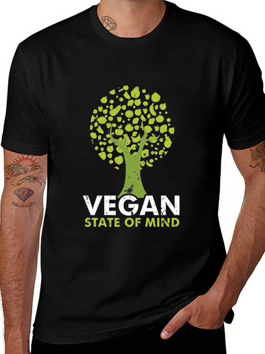 Vegan State of Mind Tree Graphic Tee - Eco-Friendly Fashion